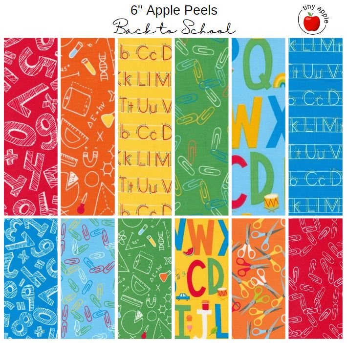 6" Apple Peels (12) Back to School