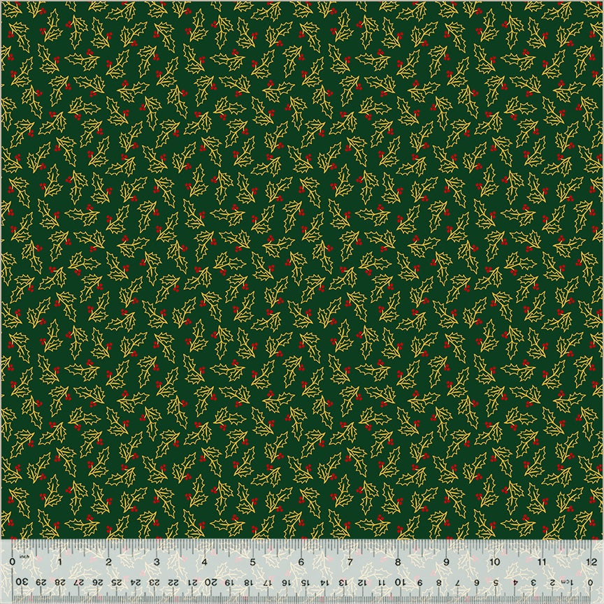 Holiday Twinkle by Whistler Studios Holly: Dark Green/Gold