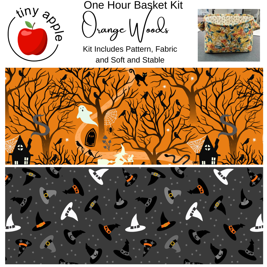 Kit:  One Hour Basket - Orange Woods | Glow in the Dark