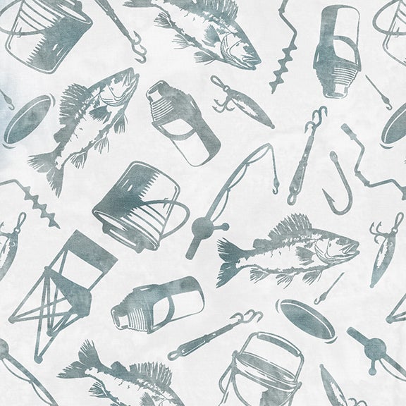 All MN Shop Hop Fabric 2025 - Fishing White
