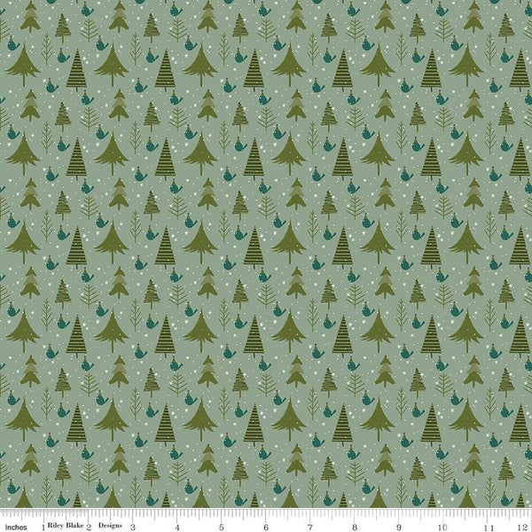 Christmas is in Town by Sandy Gervais Trees: Sage