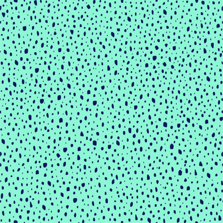 The Farmyard Collection by Lewis & Irene - Navy Dot on Aqua