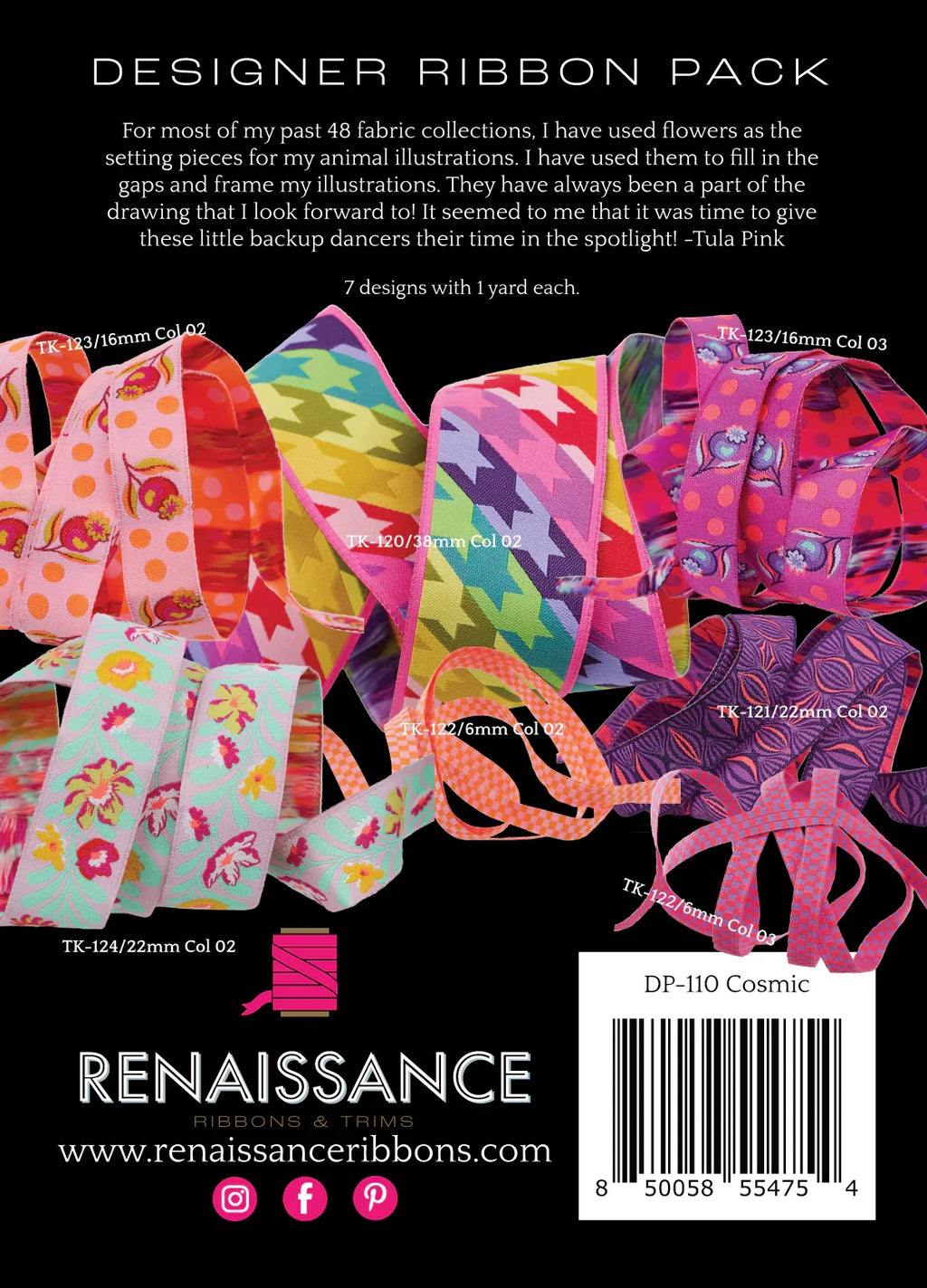 Untamed by Tula Pink Designer Ribbon Pack - Two Colorways!