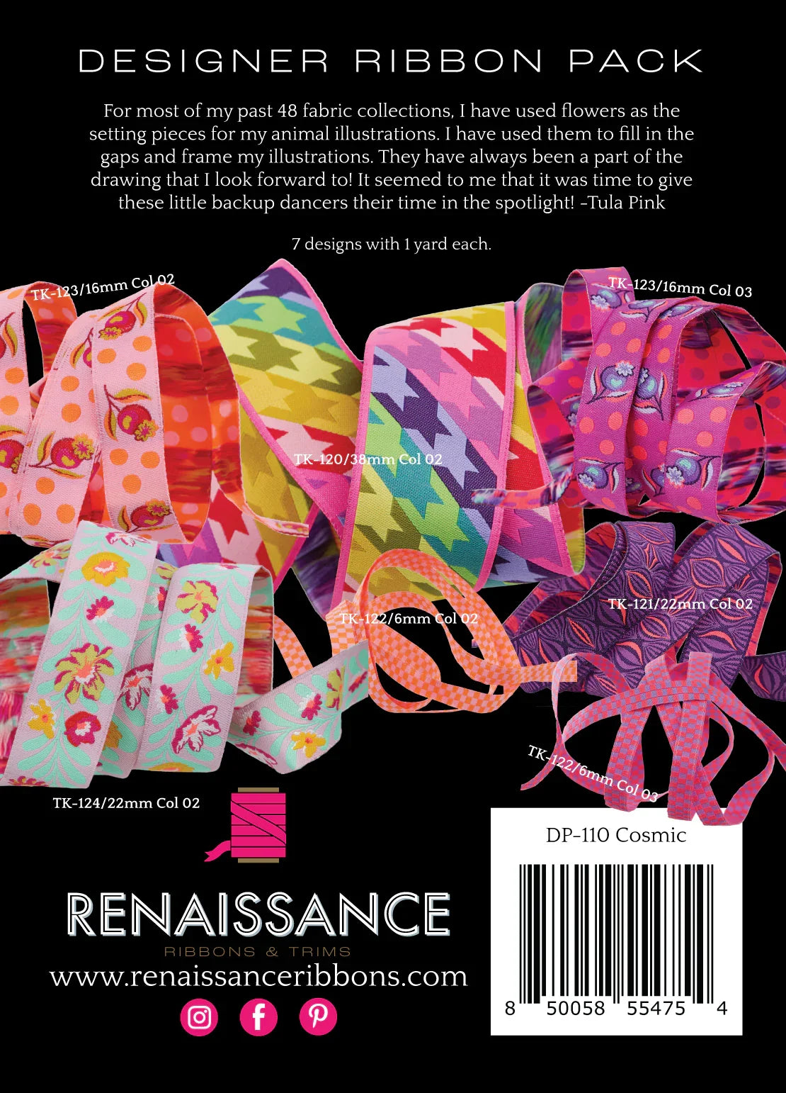 Untamed by Tula Pink Designer Ribbon Pack - Two Colorways!