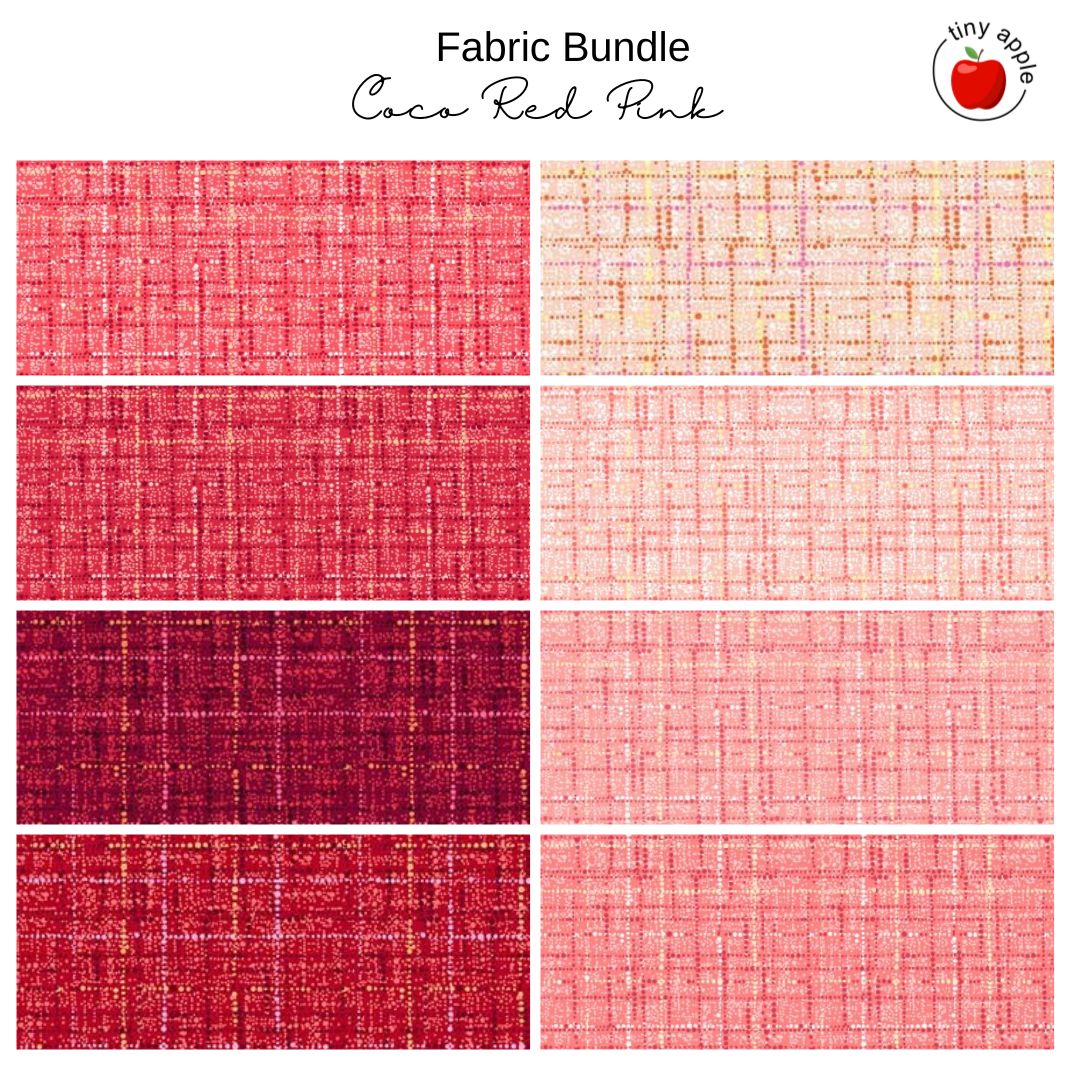 Fat Quarter Bundle (8) - Coco Red/Pink