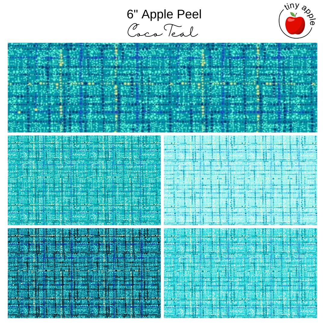 6" Apple Peels (5) - Coco Teal