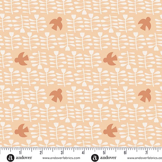 Conway Cottage by Karen Lewis Textiles - Amongst the Flowers: Apricot