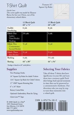 Pattern:  T-Shirt Quilt