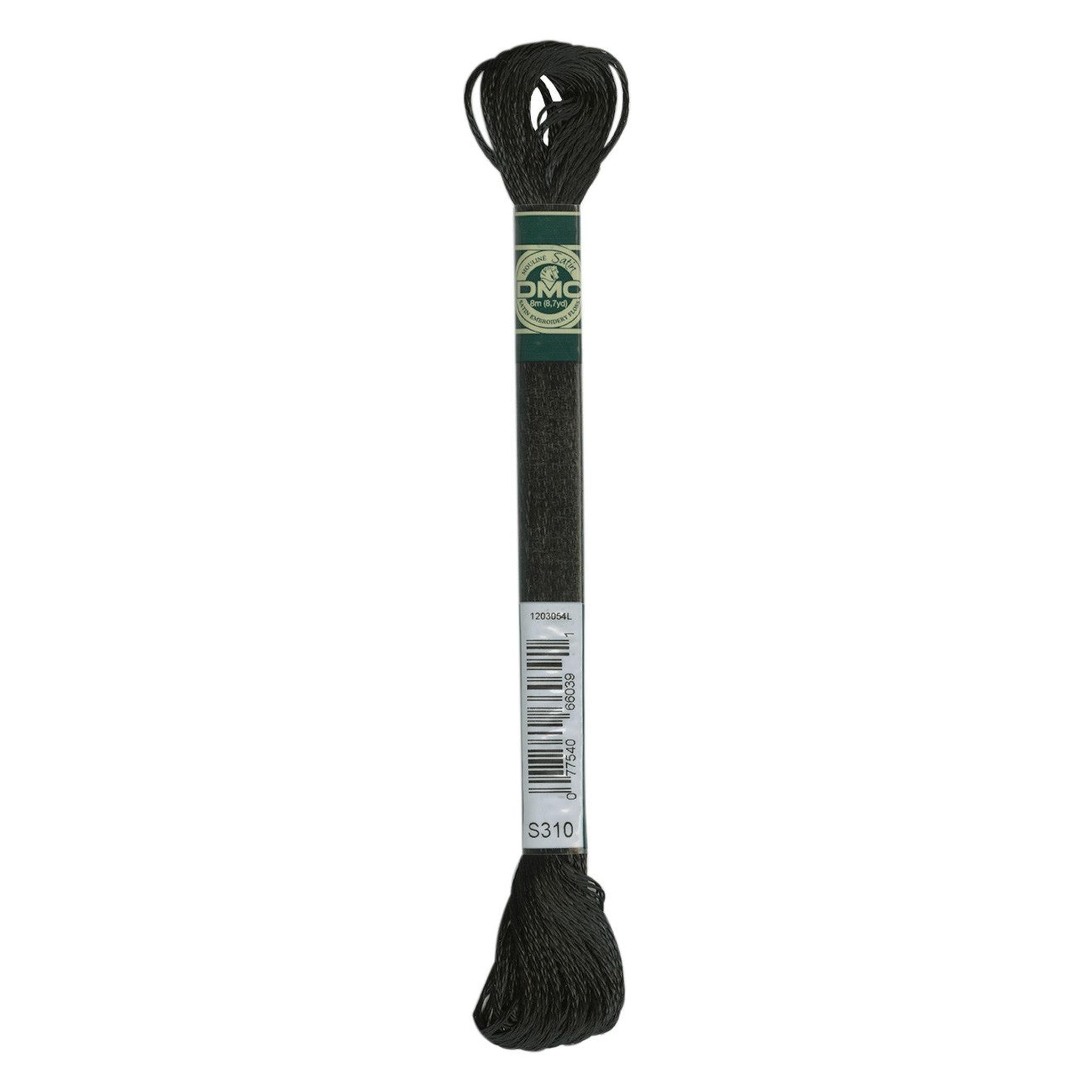 DMC Satin Embroidery Floss - S310 Black