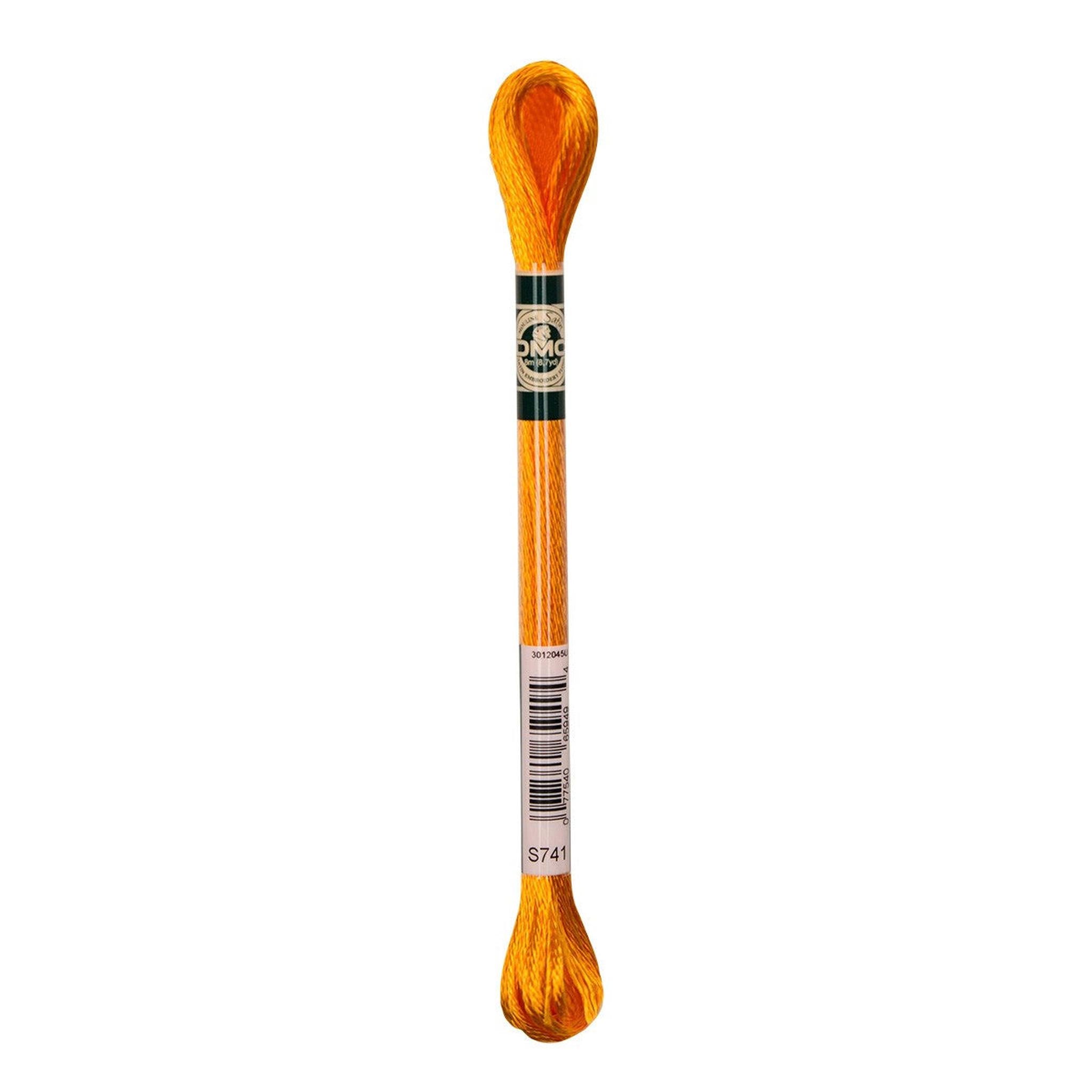 DMC Satin Embroidery Floss - S741 Mandarin