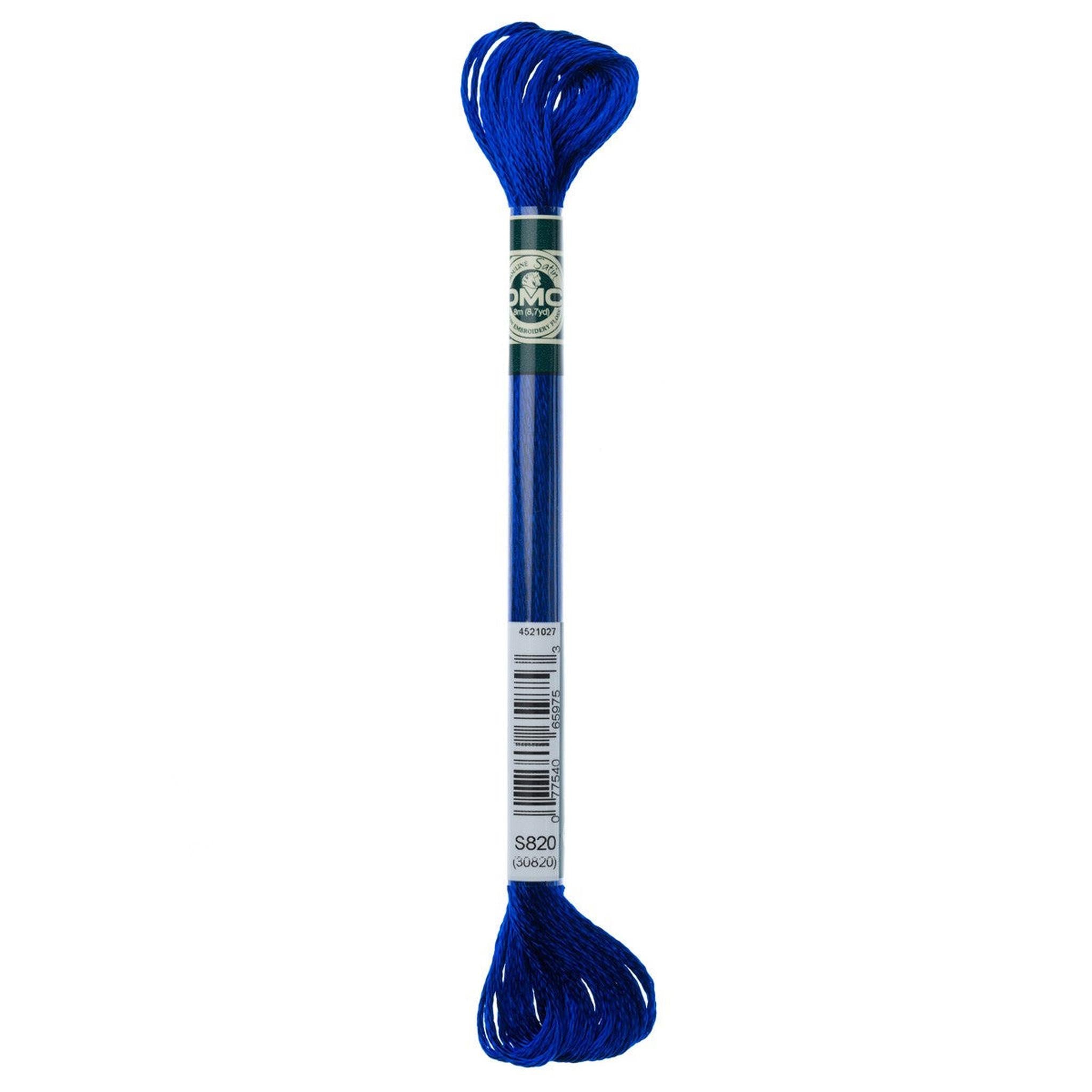 DMC Satin Embroidery Floss - S820 Deep Royal Blue