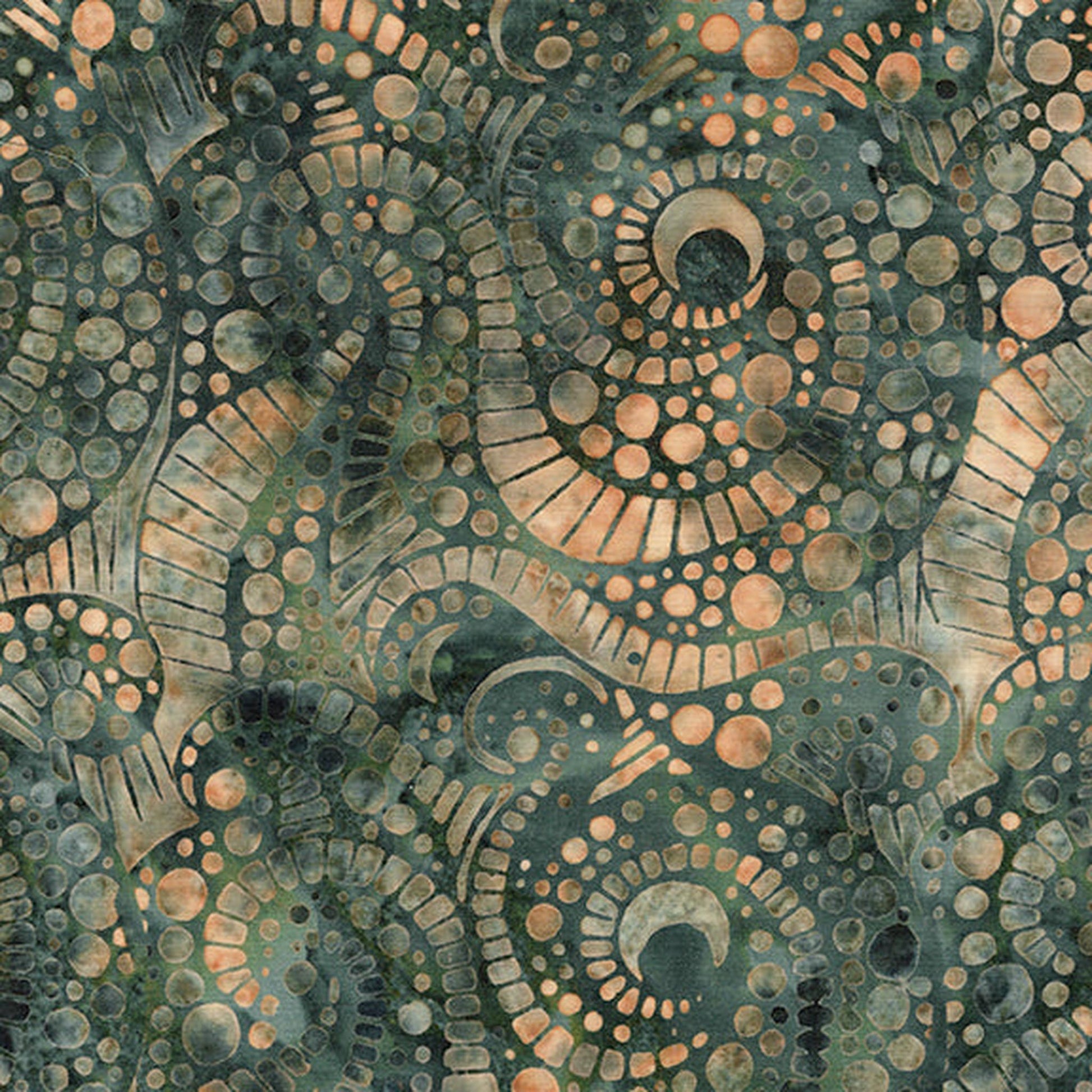 Stone Strata - Moonstone Multi - Green Gold