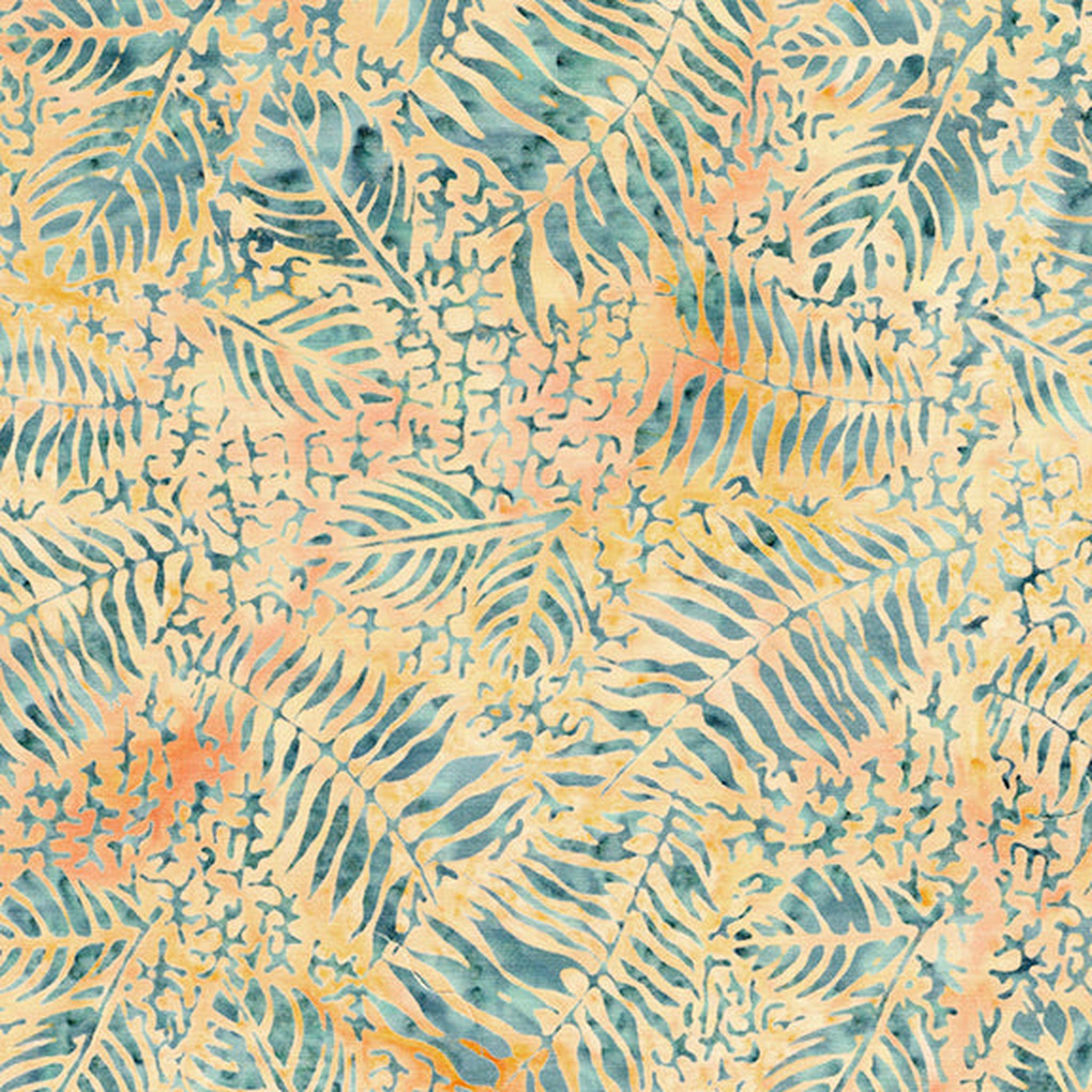 Stone Strata - Fossil - Fern Leaf-Multi Green Yellow