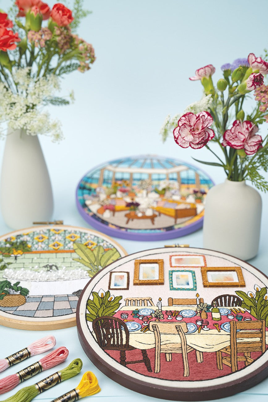 Embroidered Interiors Hand Embroidery Book by Penny Dowdell
