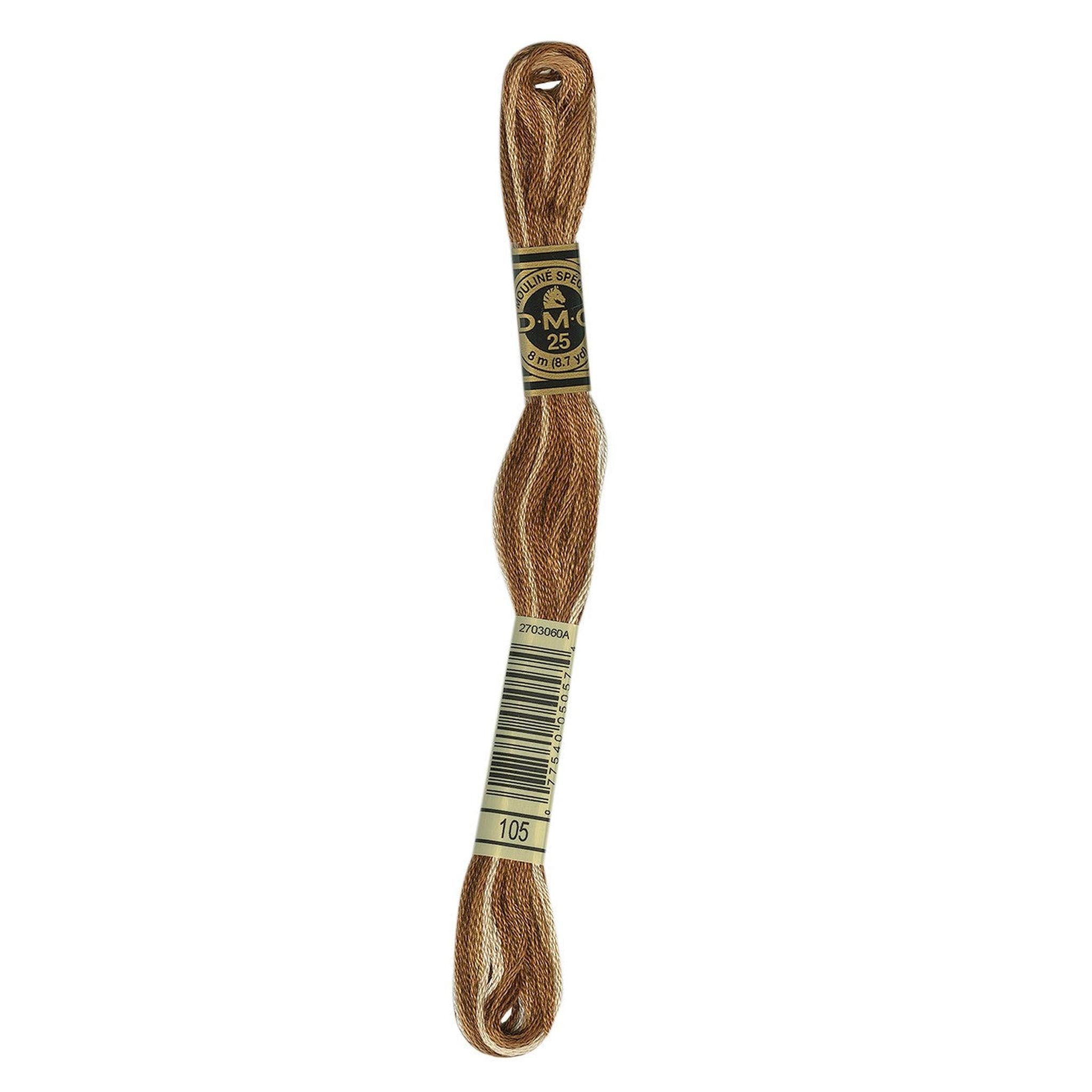 DMC Six-Strand Embroidery Floss - 105 Variegated Tan Brown