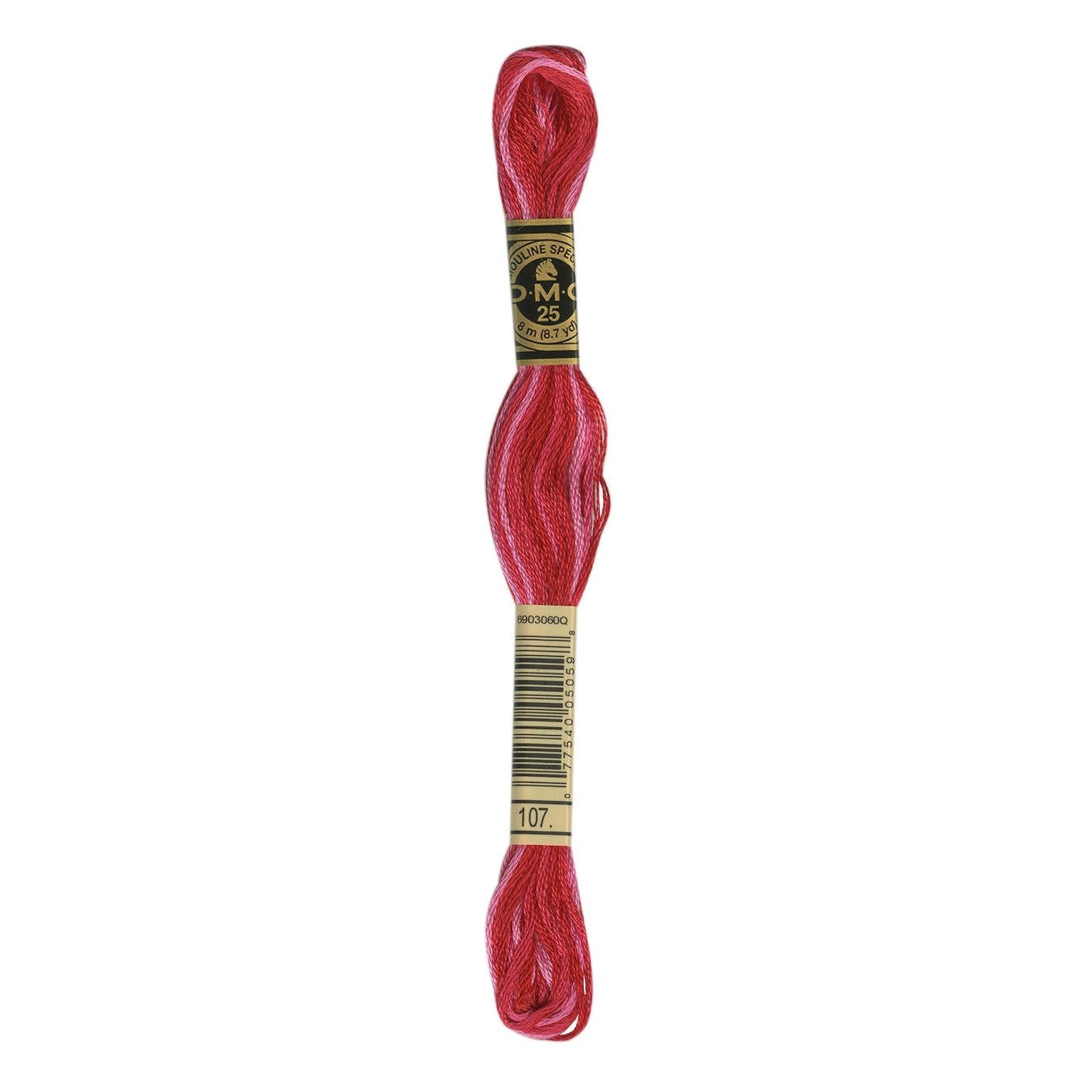 DMC Six-Strand Embroidery Floss - 107 Variegated Carnation