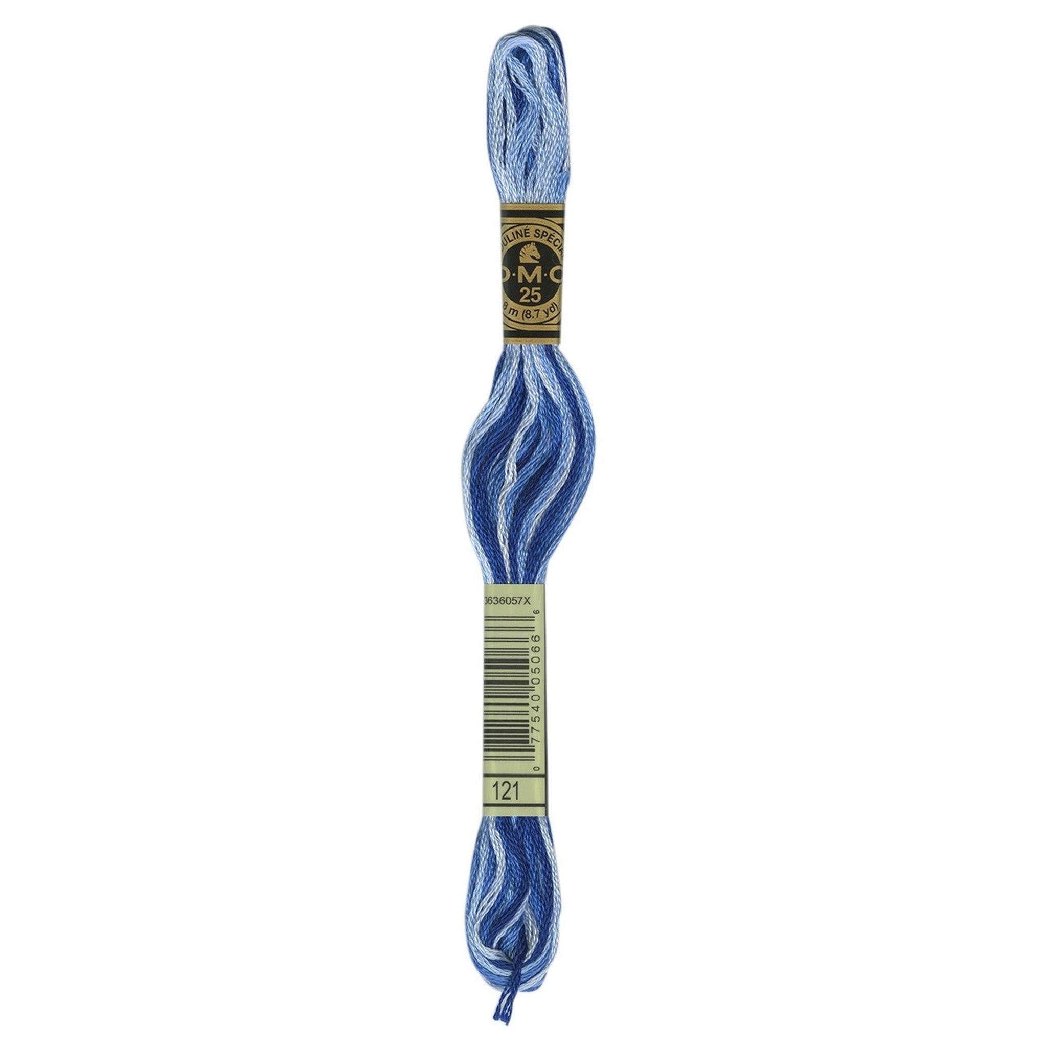 DMC Six-Strand Embroidery Floss - 121 Variegated Delft Blue