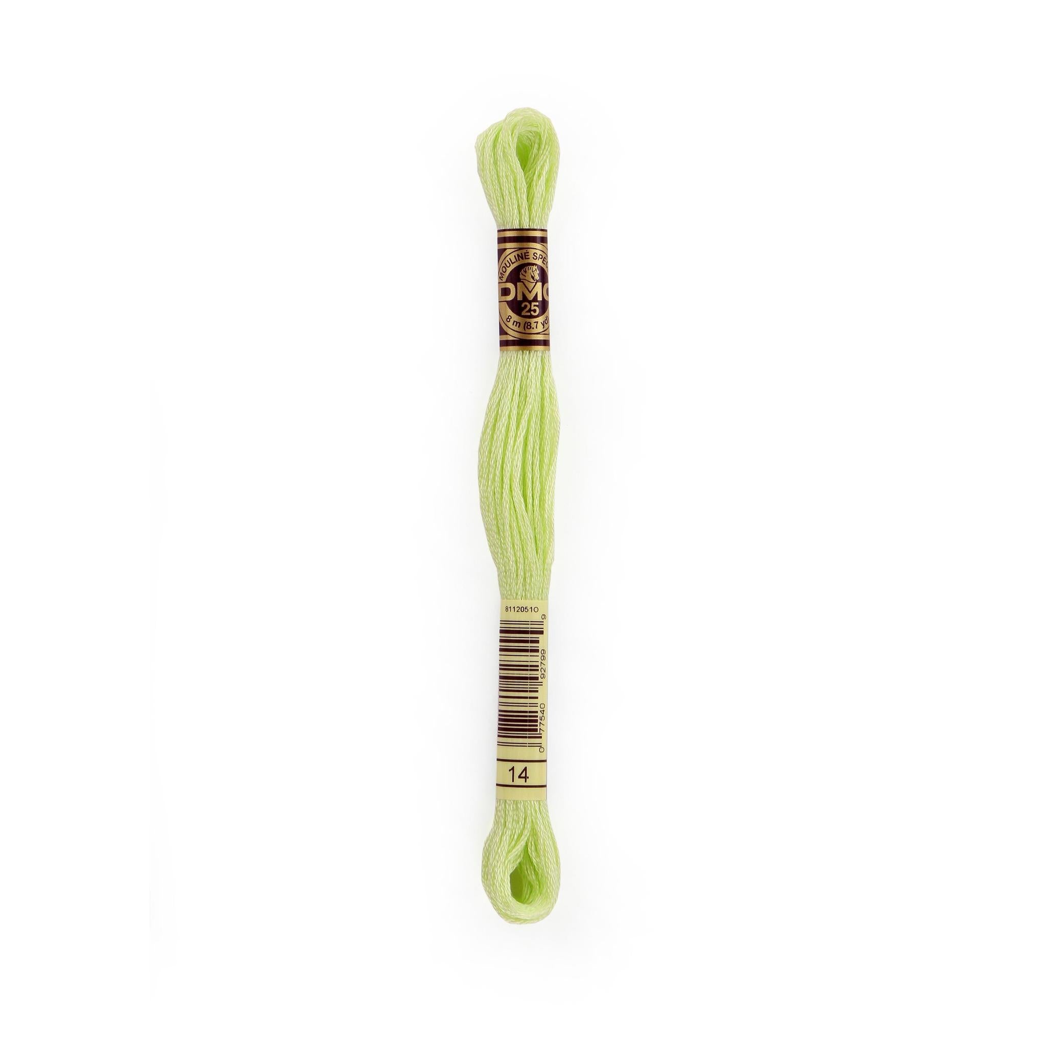 DMC Six-Strand Embroidery Floss - 14 Pale Apple Green