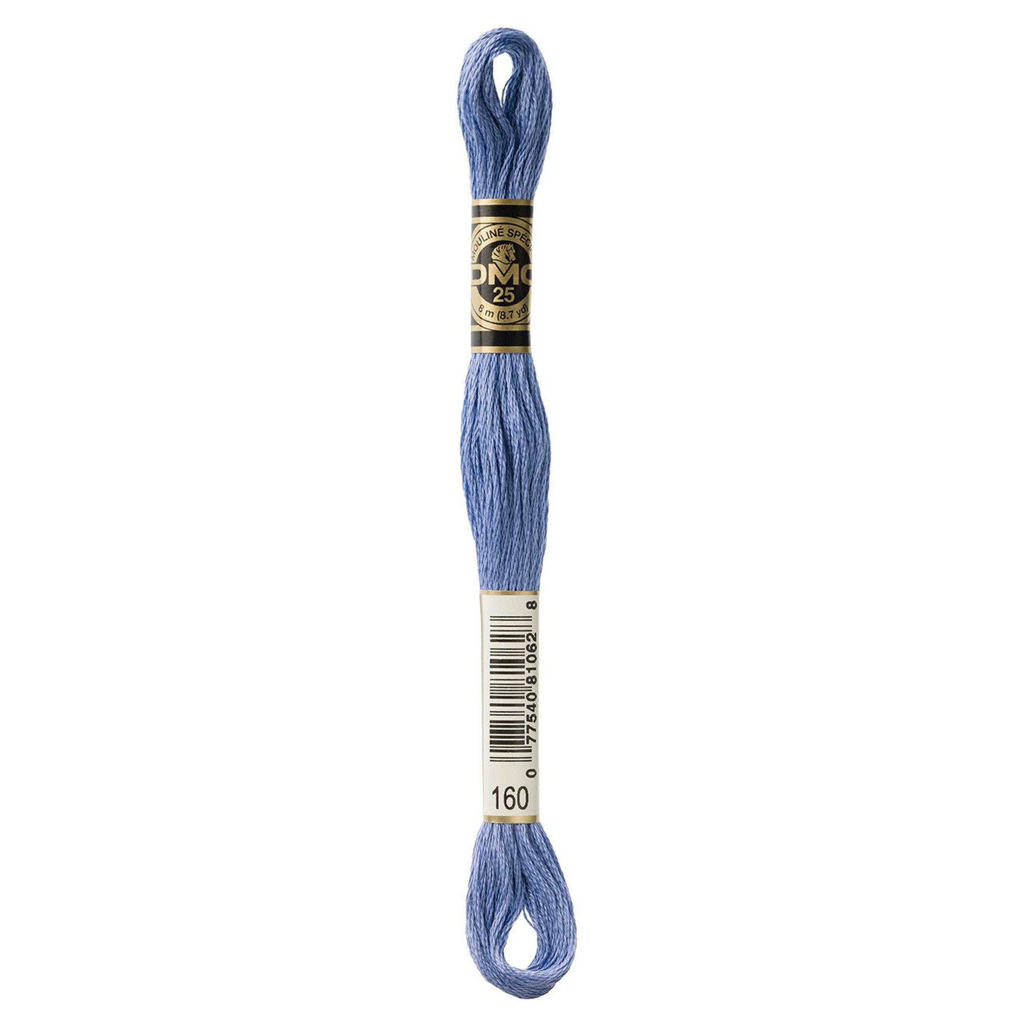 DMC Six-Strand Embroidery Floss - 160 Medium Gray Blue