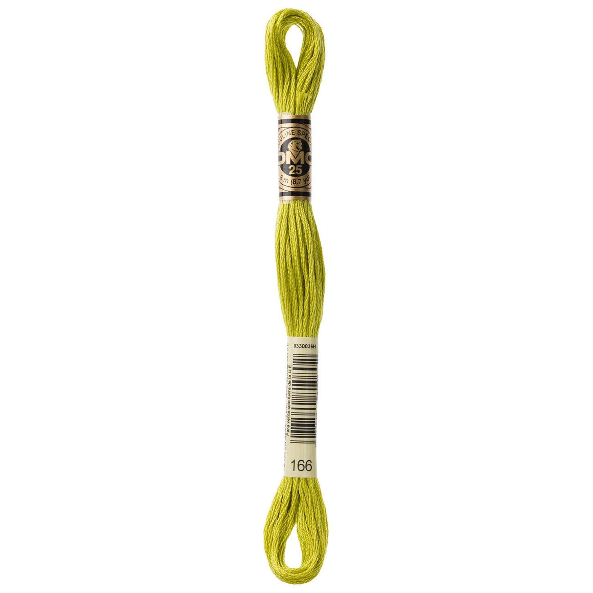 DMC Six-Strand Embroidery Floss - 166 Medium Light Moss Green