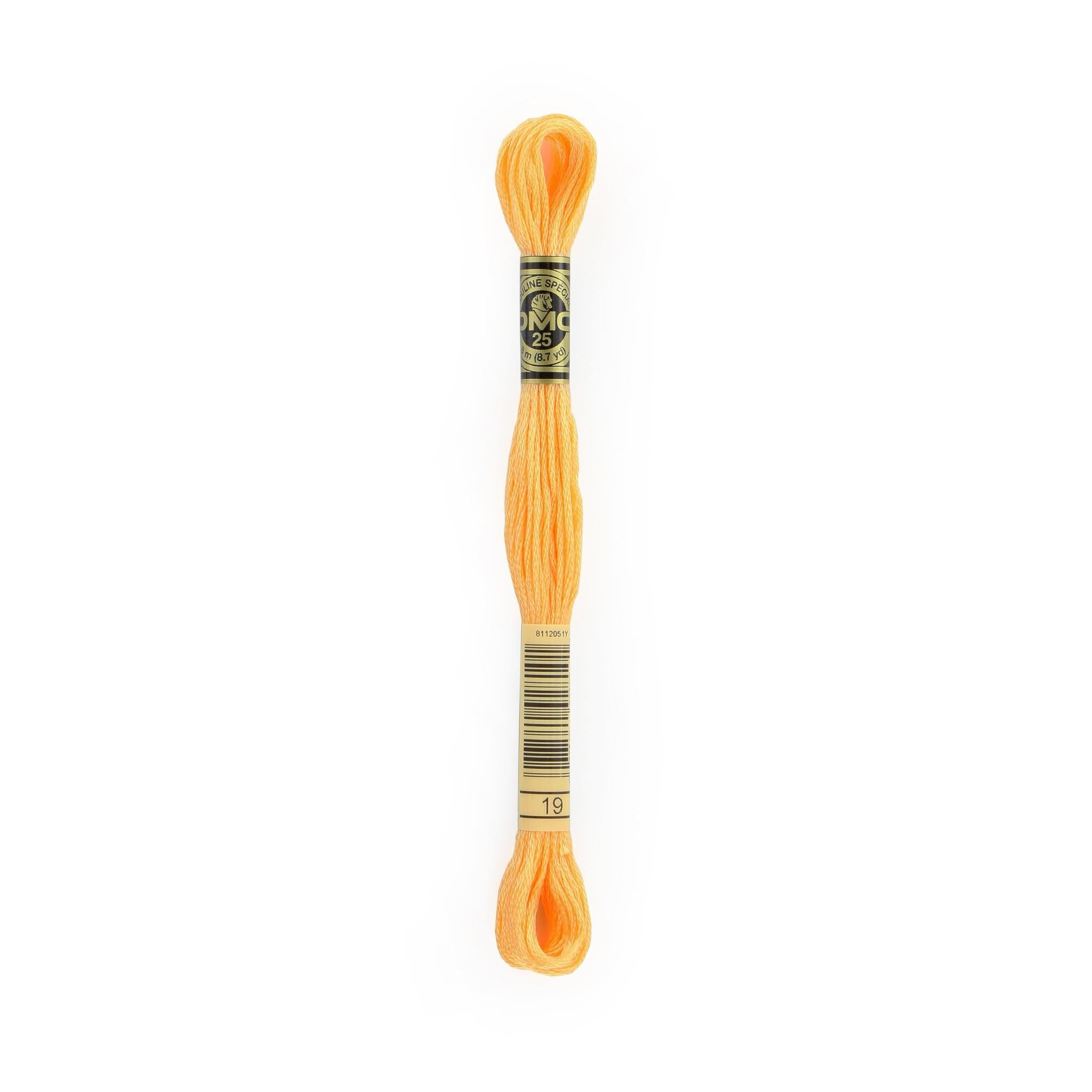 DMC Six-Strand Embroidery Floss - 19 Medium Light Autumn Gold