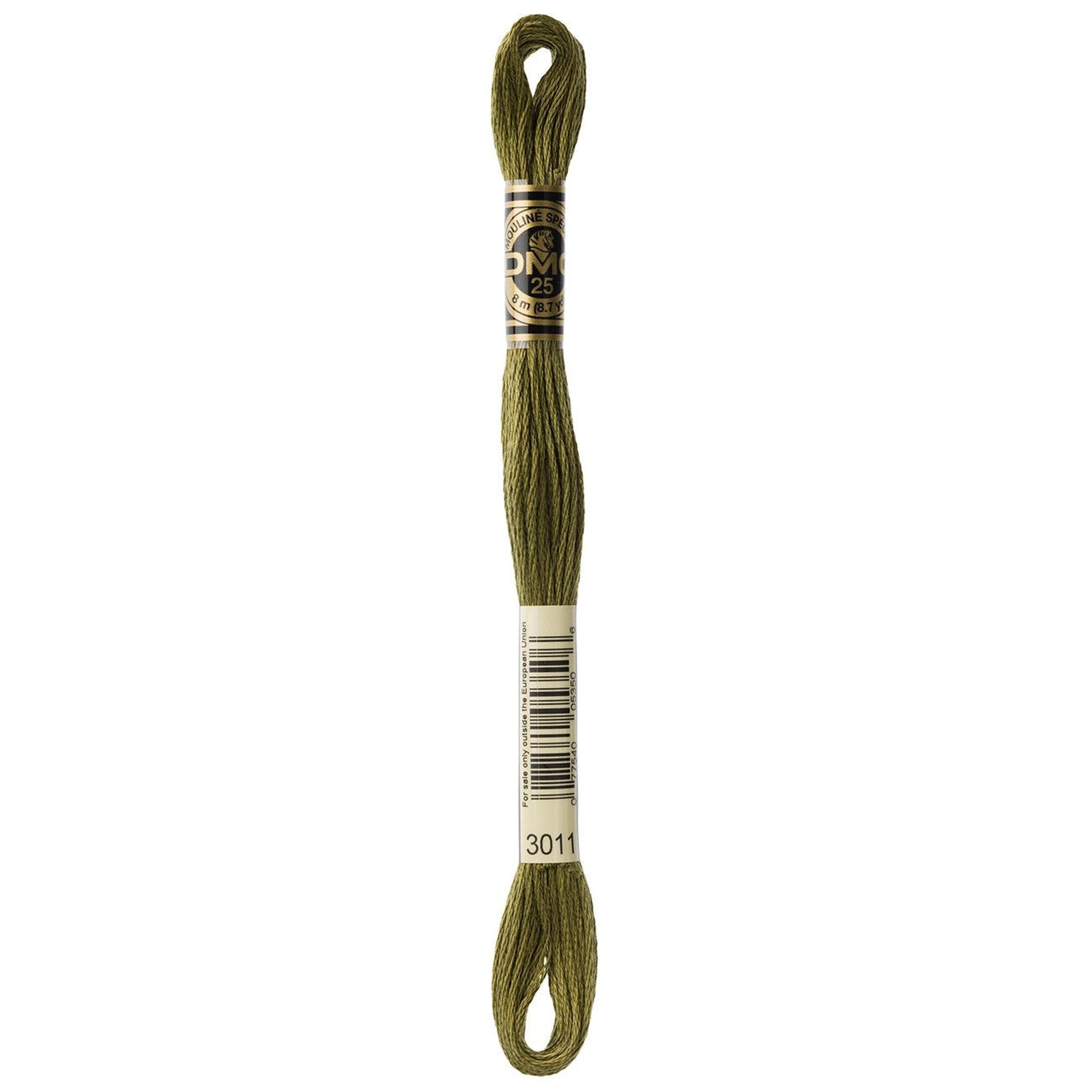 DMC Six-Strand Embroidery Floss - 3011 Dark Khaki Green