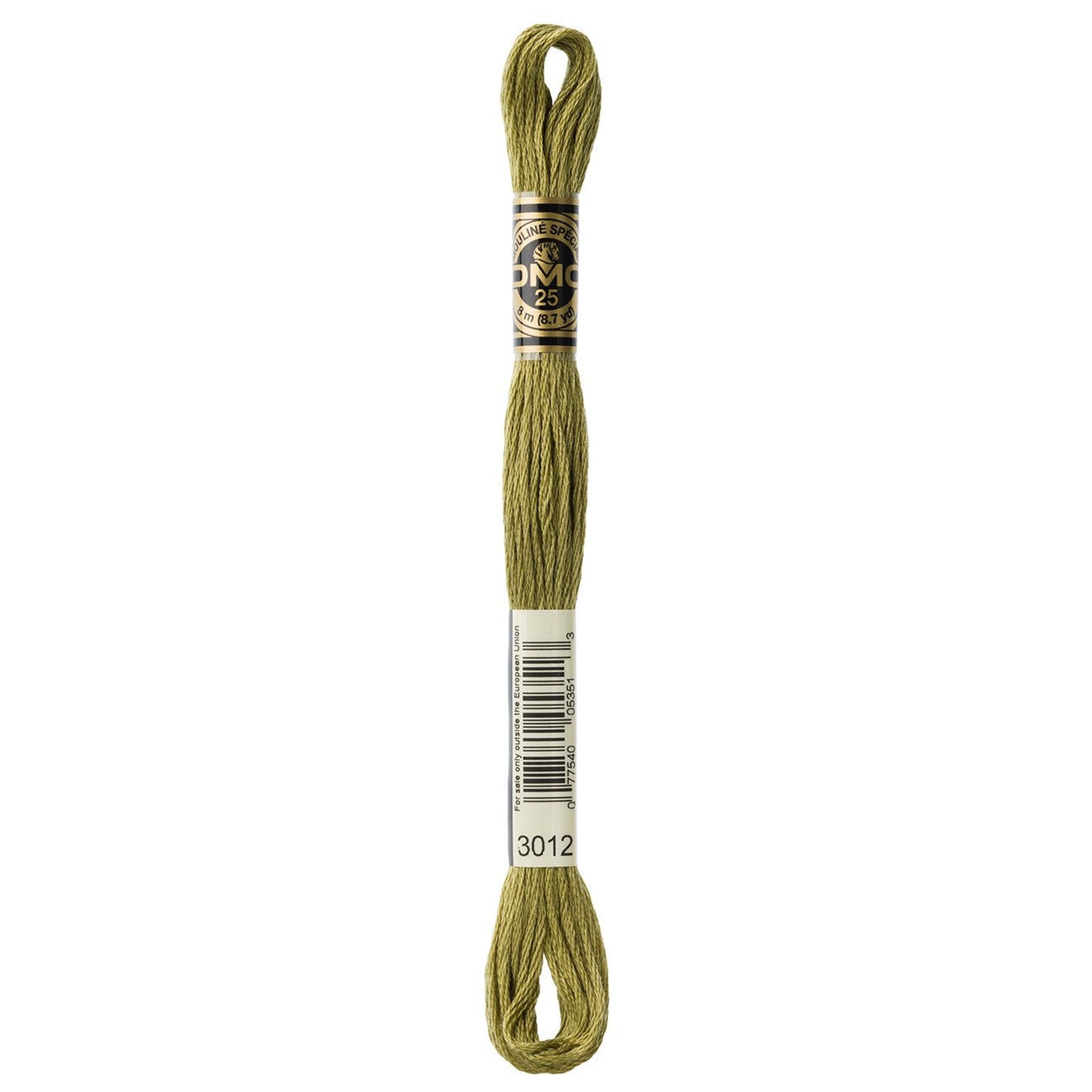 DMC Six-Strand Embroidery Floss - 3012 Medium Khaki Green