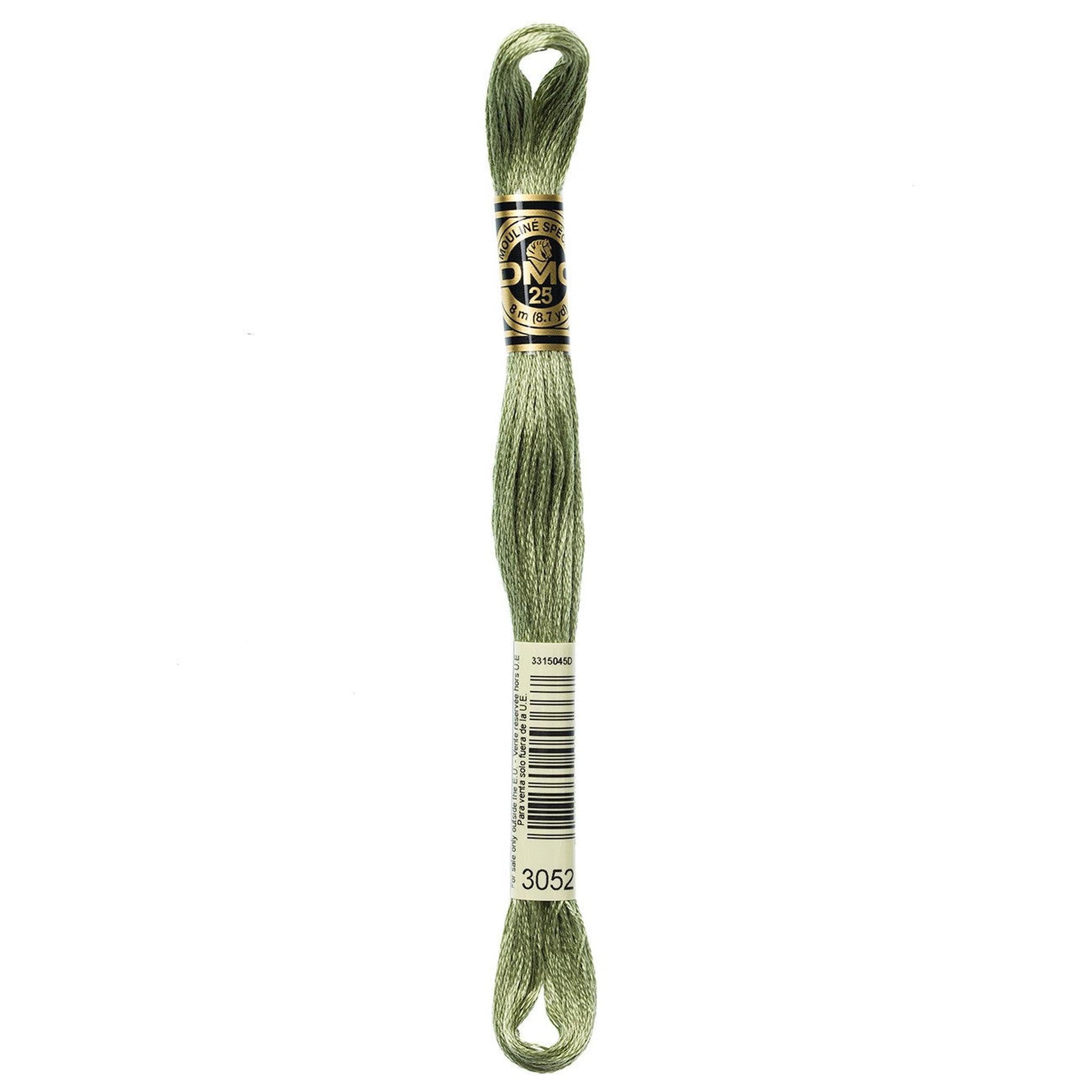 DMC Six-Strand Embroidery Floss - 3052 Medium Green Gray