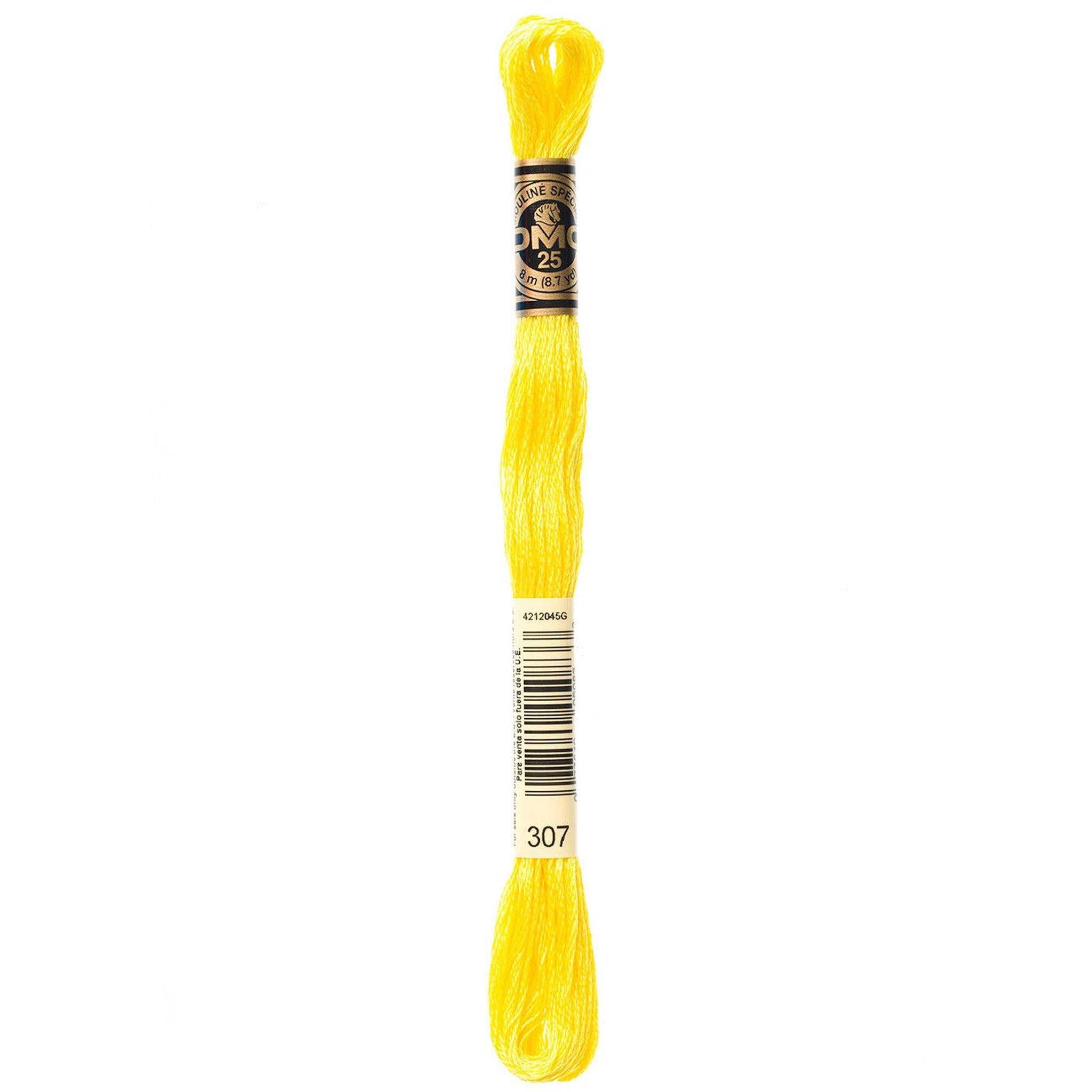 DMC Six-Strand Embroidery Floss - 307 Lemon