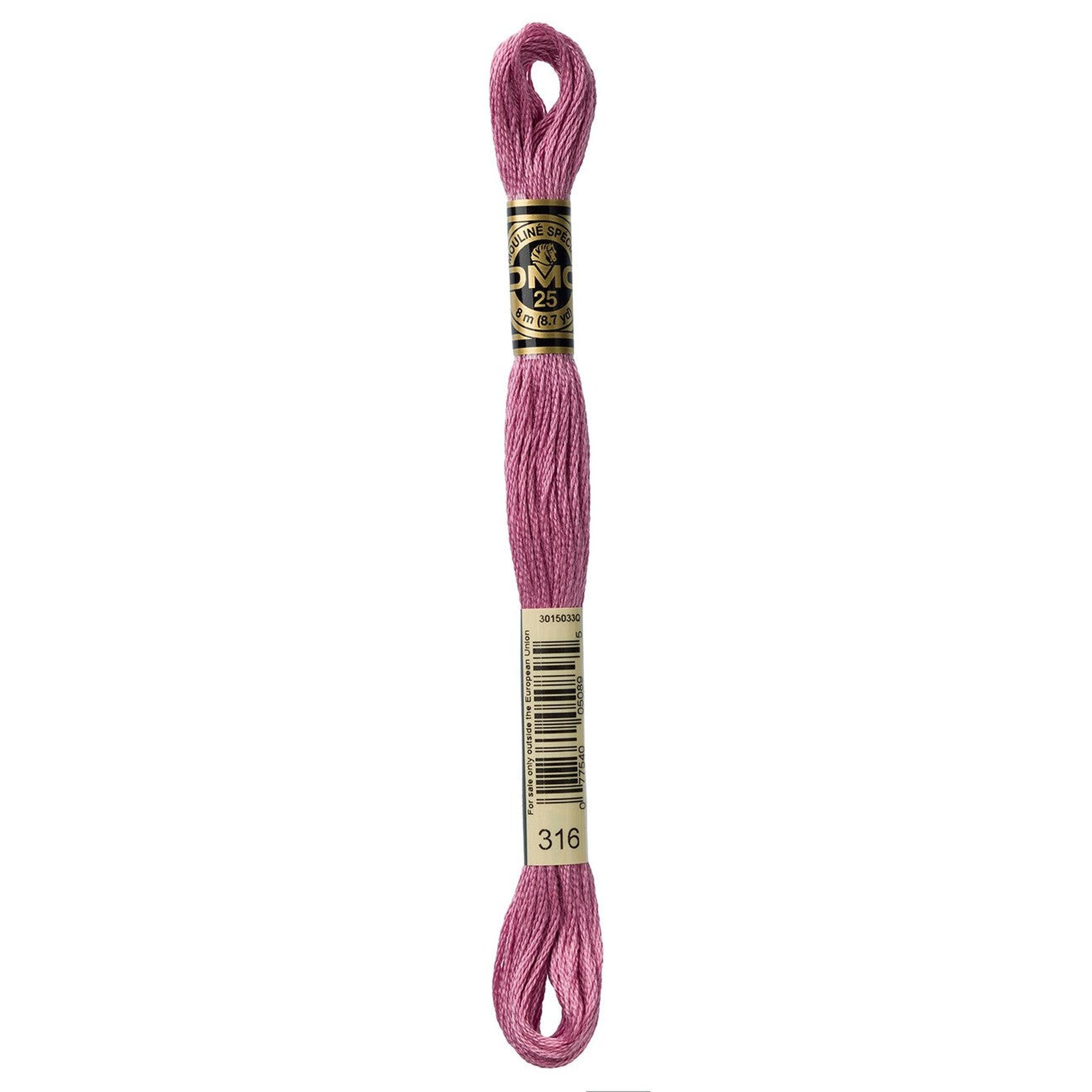 DMC Six-Strand Embroidery Floss - 316 Medium Antique Mauve
