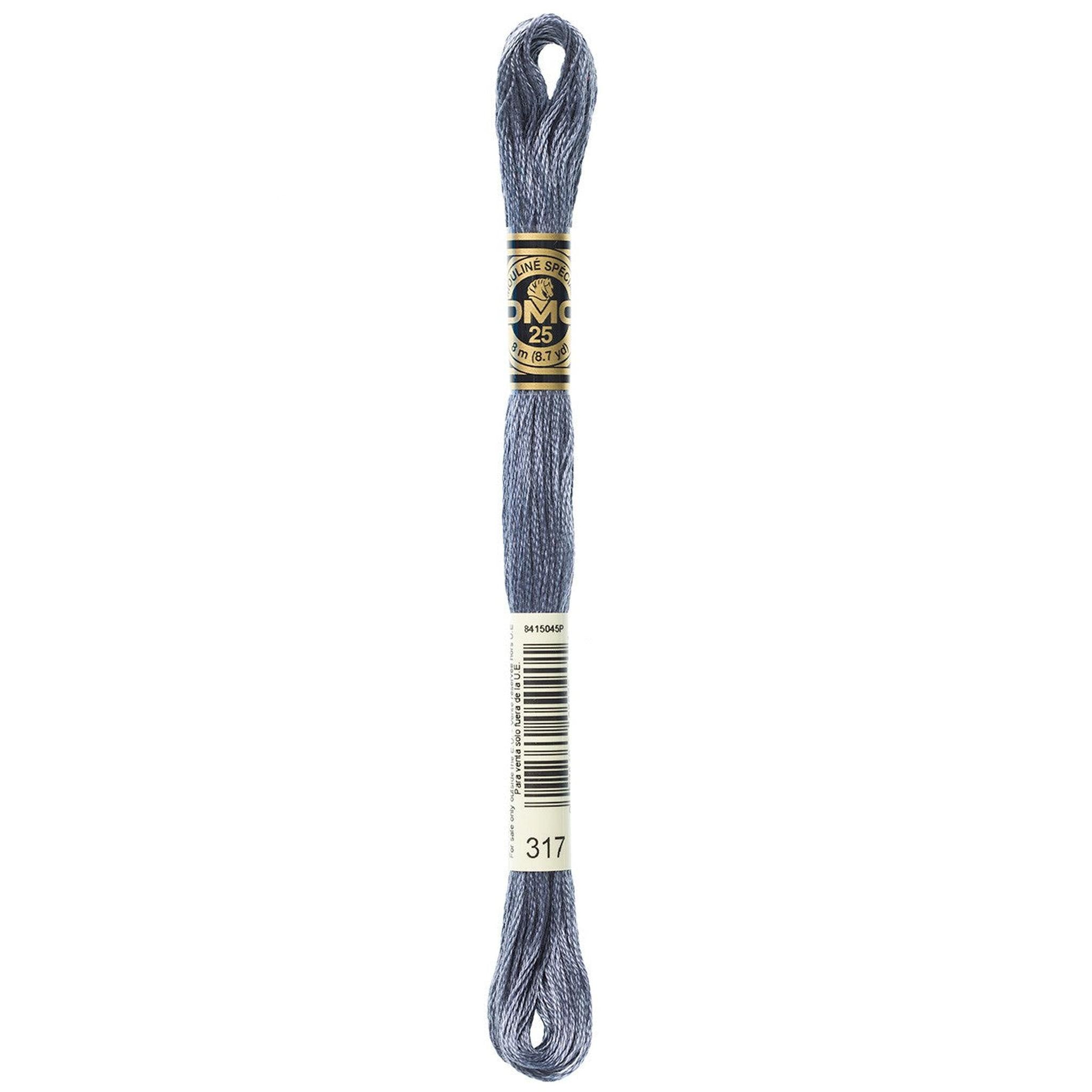 DMC Six-Strand Embroidery Floss - 317 Pewter Gray