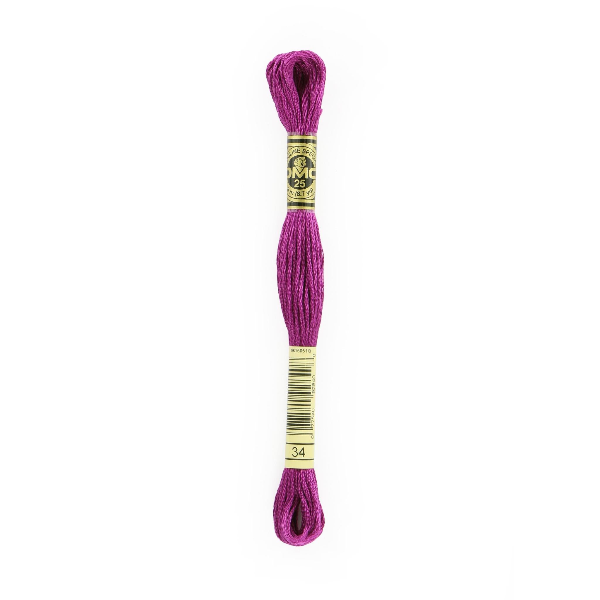 DMC Six-Strand Embroidery Floss - 34 Dark Fuchsia
