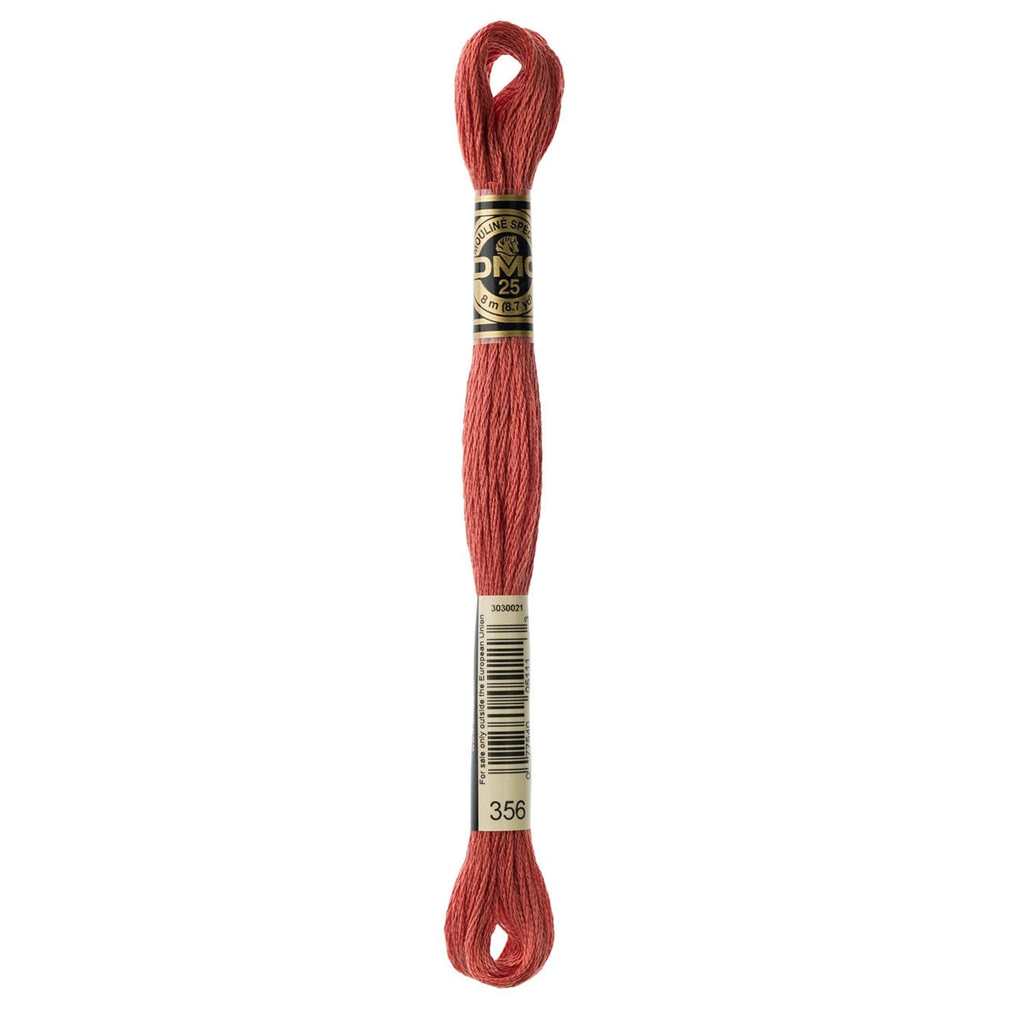 DMC Six-Strand Embroidery Floss - 356 Medium Terra Cotta