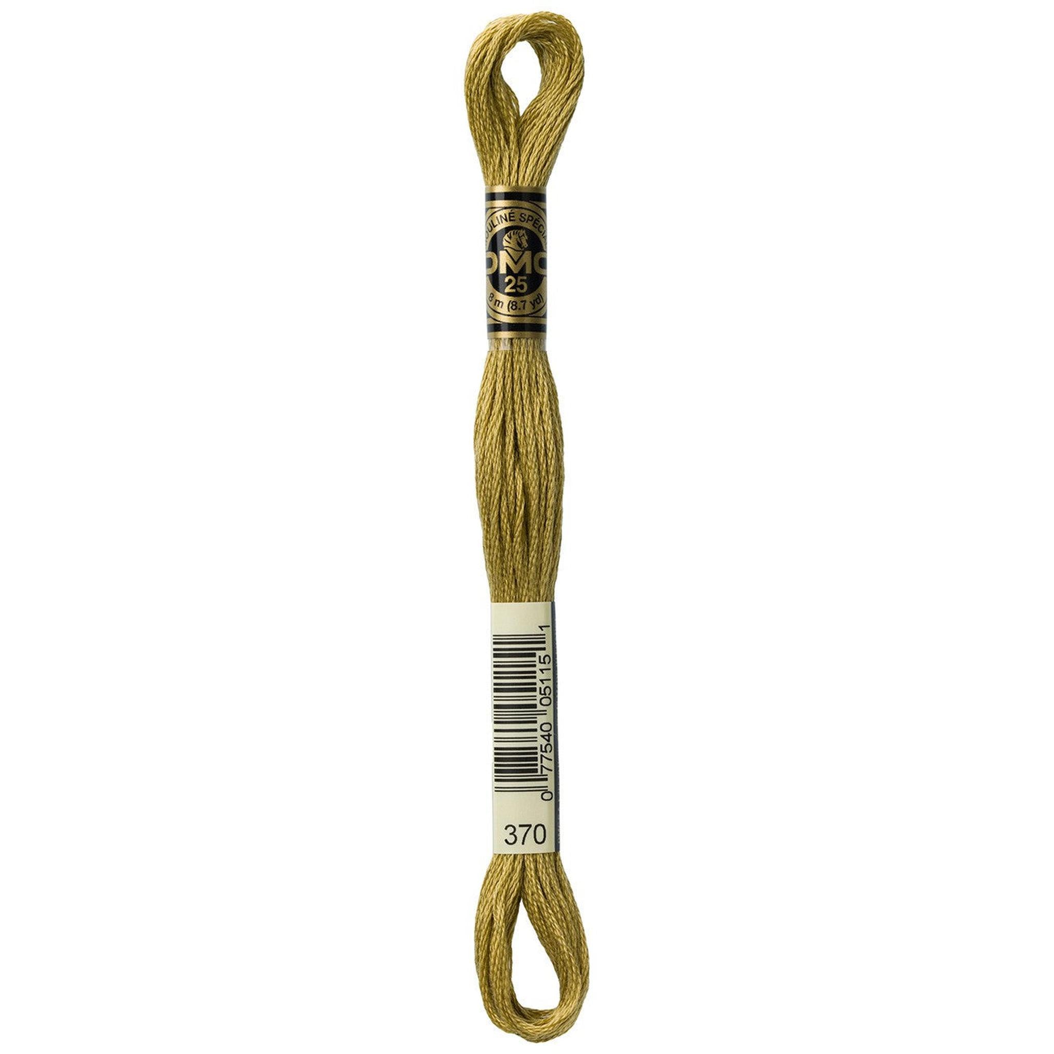 DMC Six-Strand Embroidery Floss - 370 Medium Mustard
