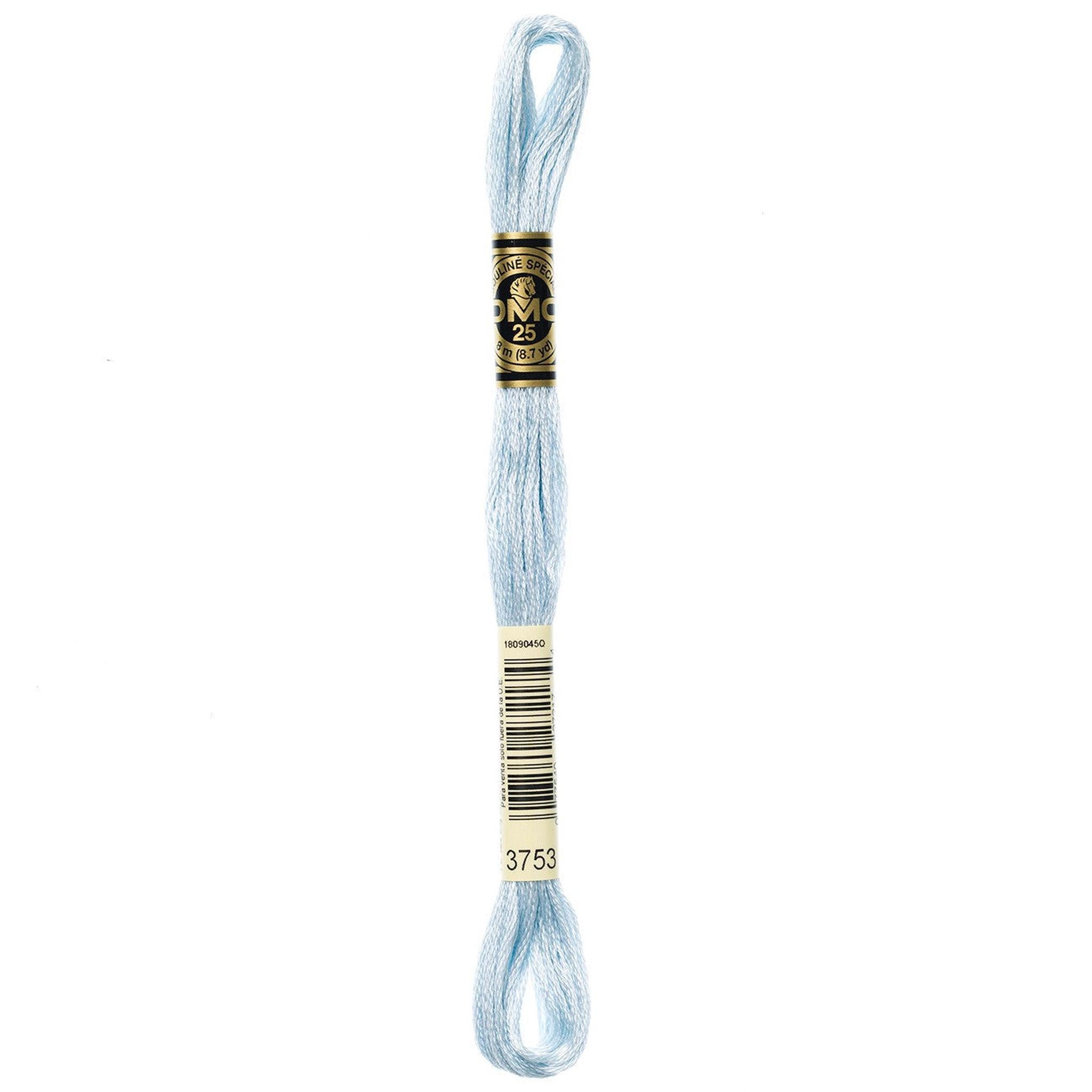 DMC Six-Strand Embroidery Floss - 3753 Ultra Very Light Antique Blue