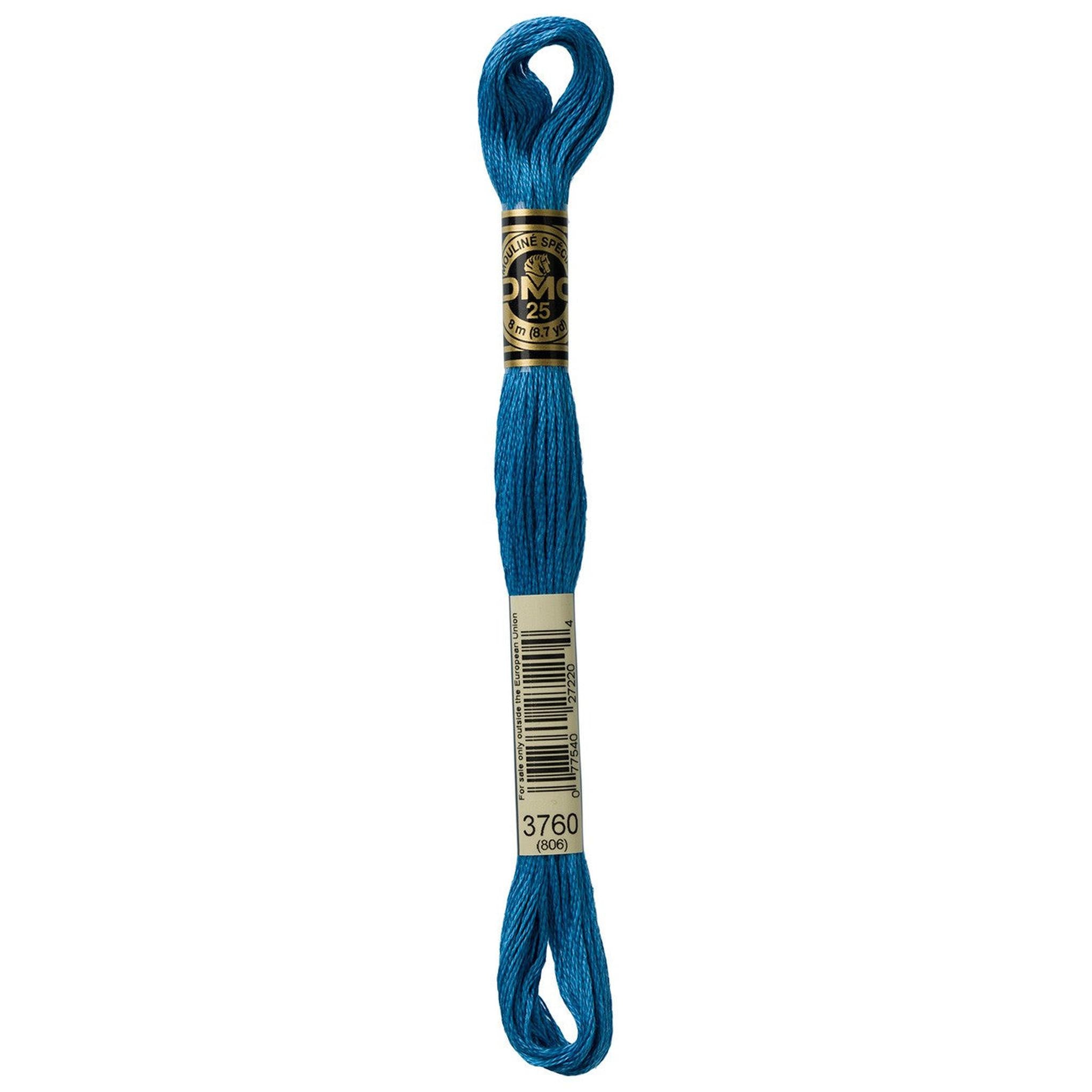 DMC Six-Strand Embroidery Floss - 3760 Medium Wedgewood