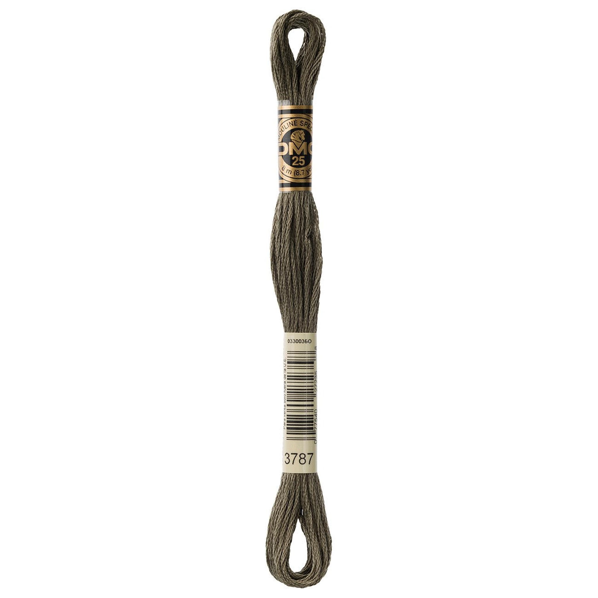 DMC Six-Strand Embroidery Floss - 3787 Dark Brown Gray