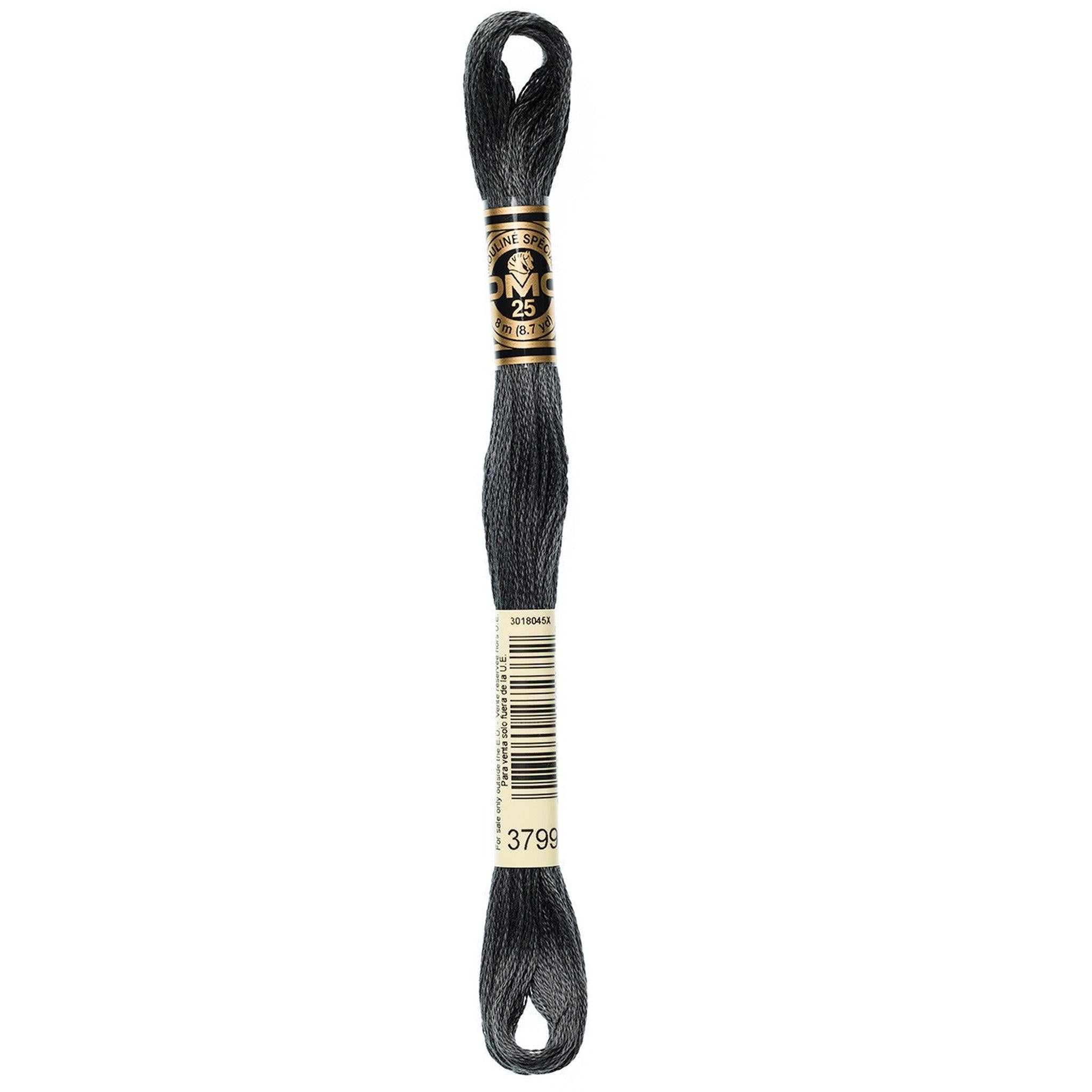 DMC Six-Strand Embroidery Floss - 3799 Very Dark Pewter Gray