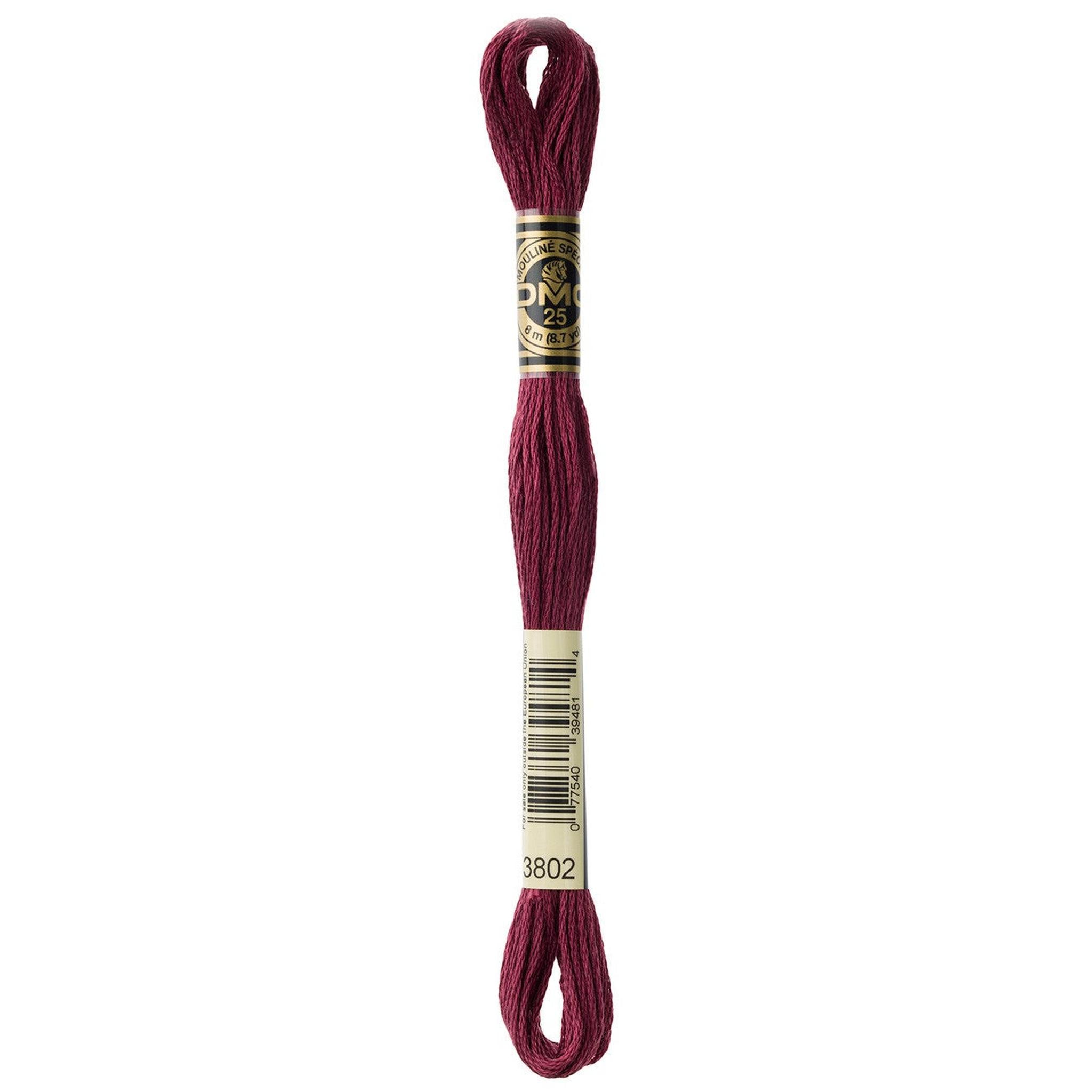 DMC Six-Strand Embroidery Floss - 3802 Very Dark Antique Mauve