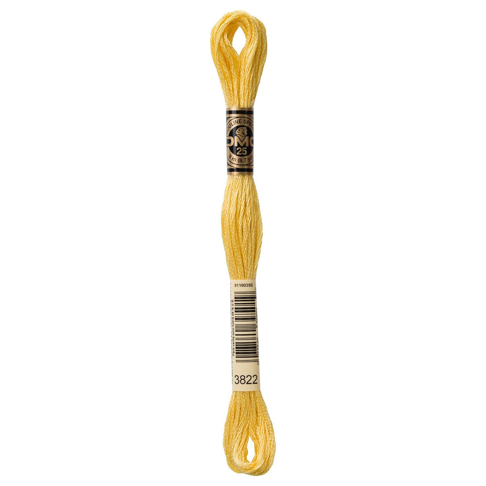 DMC Six-Strand Embroidery Floss - 3822 Light Straw