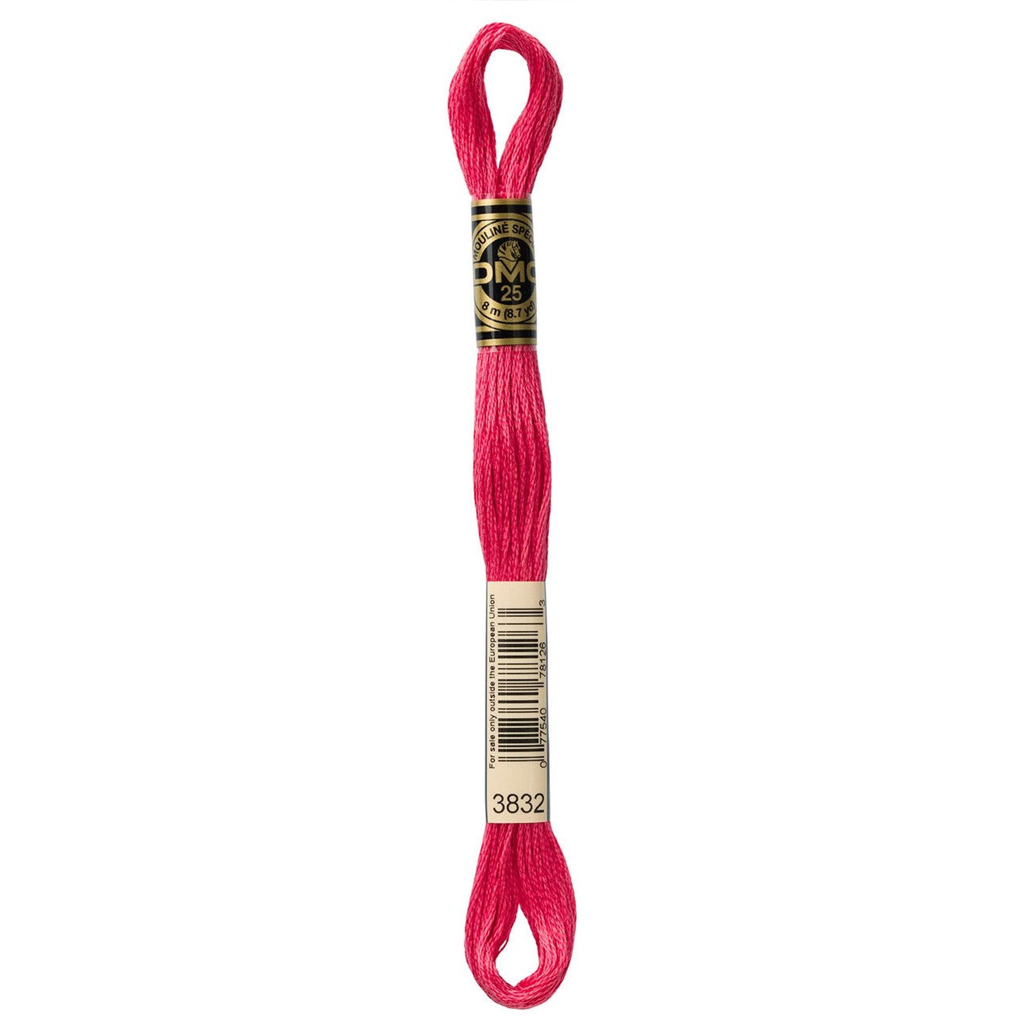 DMC Six-Strand Embroidery Floss - 3832 Medium Raspberry
