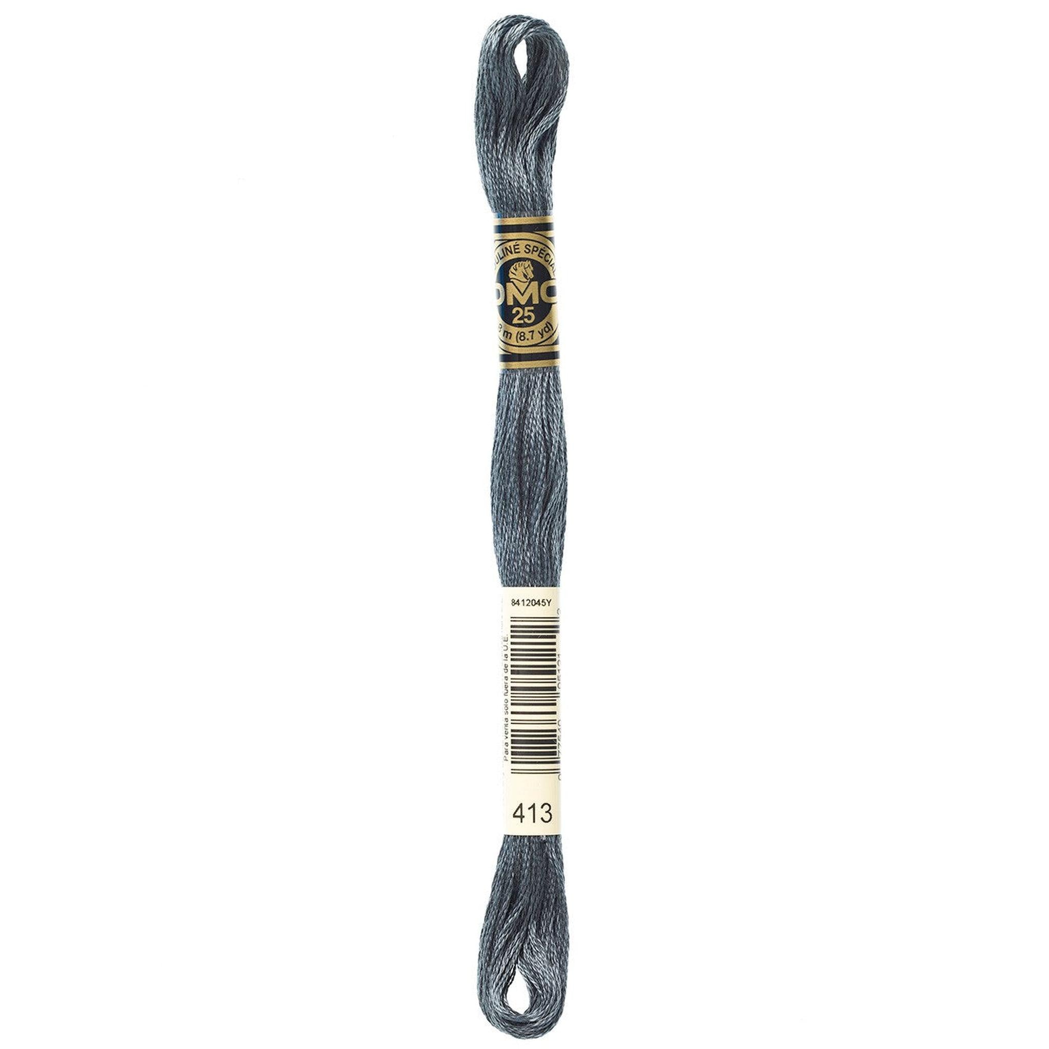 DMC Six-Strand Embroidery Floss - 413 Dark Pewter Gray