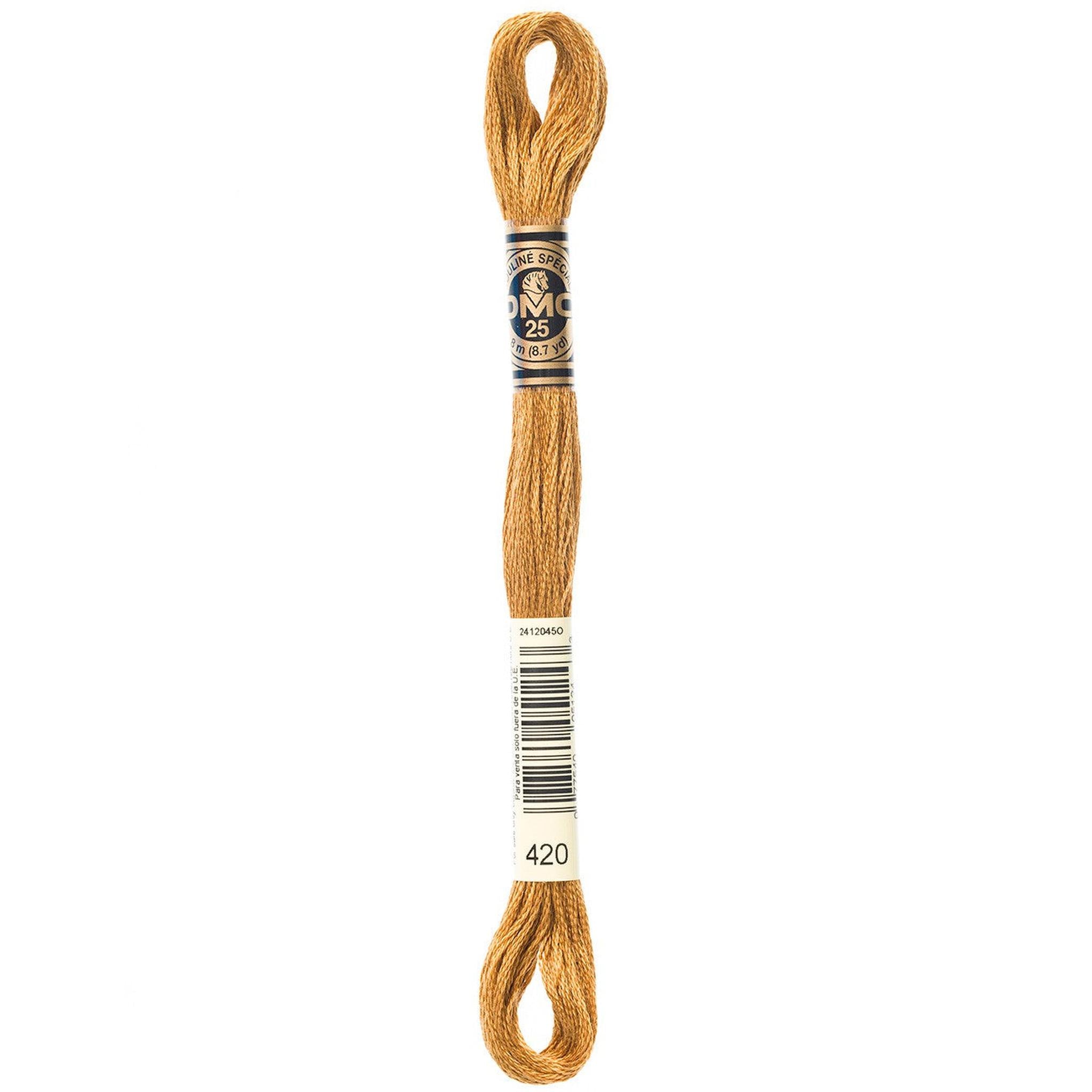 DMC Six-Strand Embroidery Floss - 420 Dark Hazelnut Brown