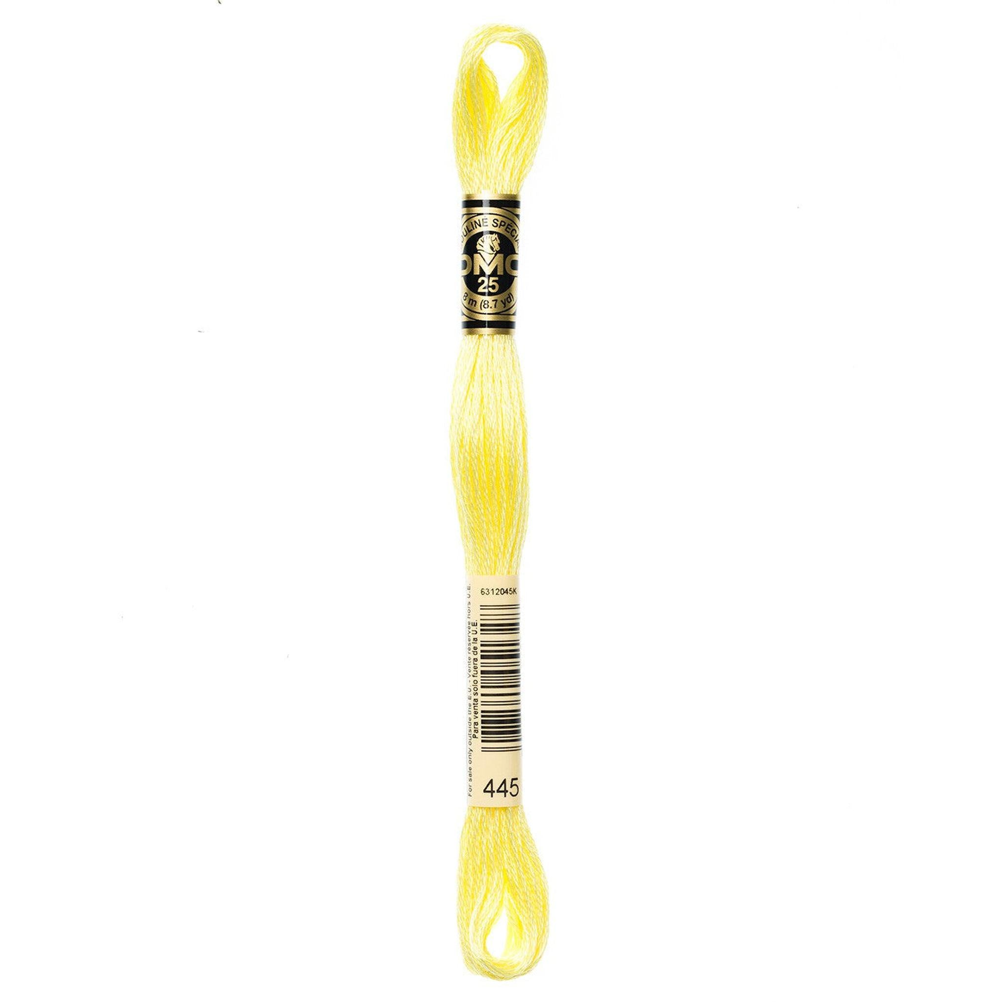 DMC Six-Strand Embroidery Floss - 445 Light Lemon