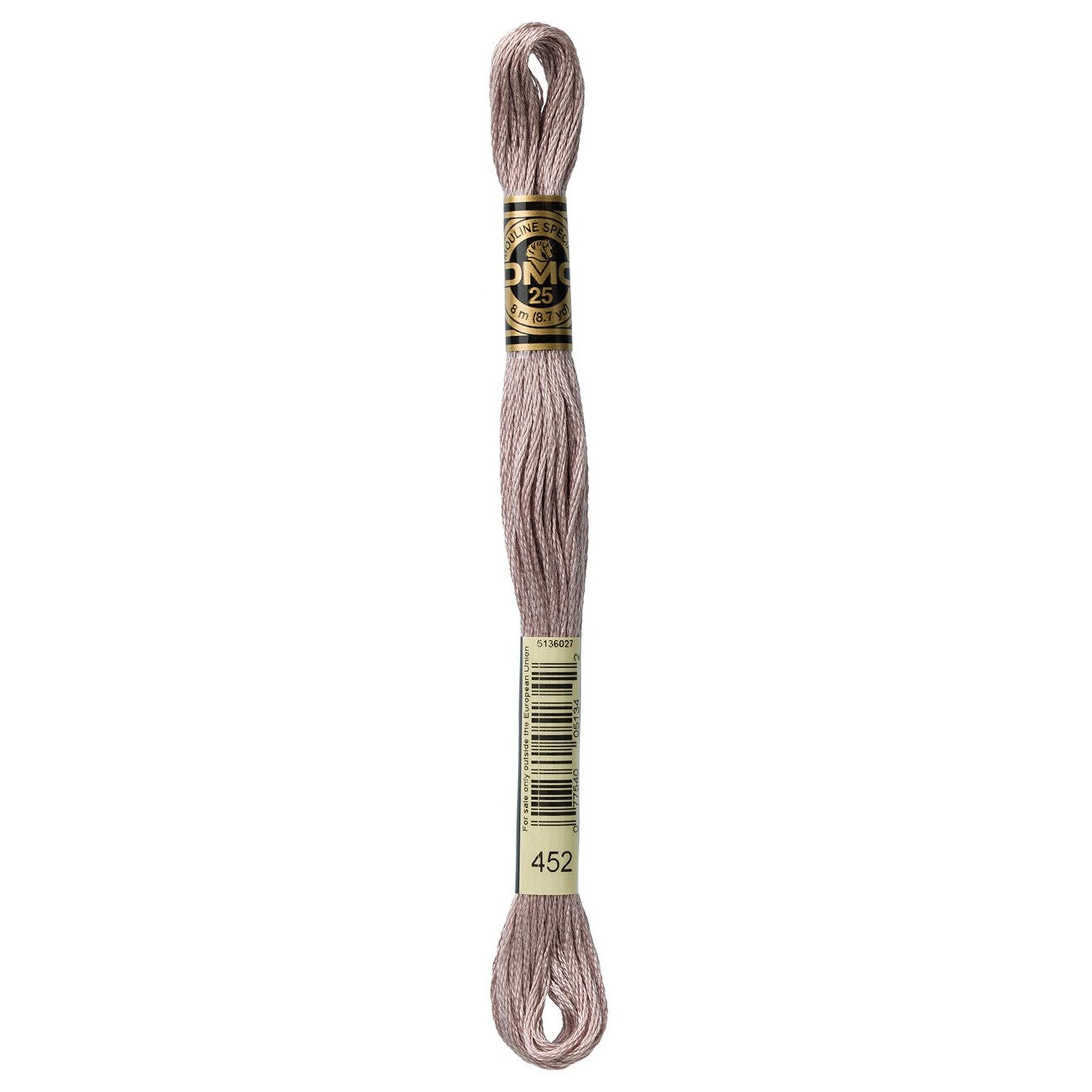 DMC Six-Strand Embroidery Floss - 452 Medium Shell Gray