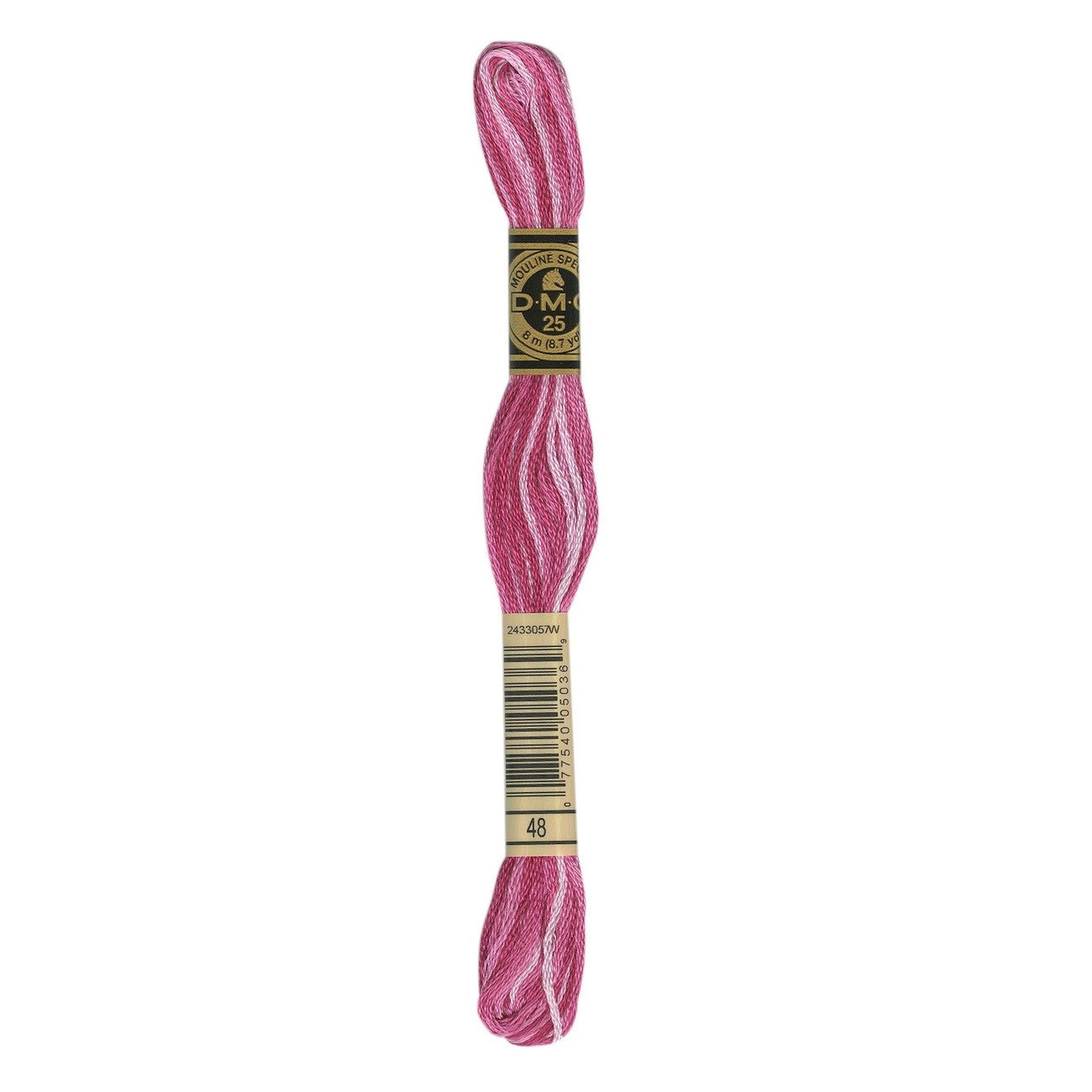 DMC Six-Strand Embroidery Floss - 48 Variegated Bright Pink