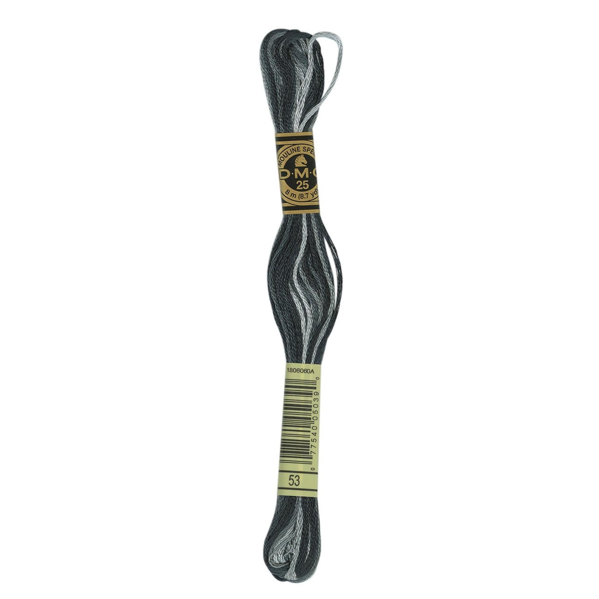 DMC Six-Strand Embroidery Floss - 53 Variegated Steel Gray