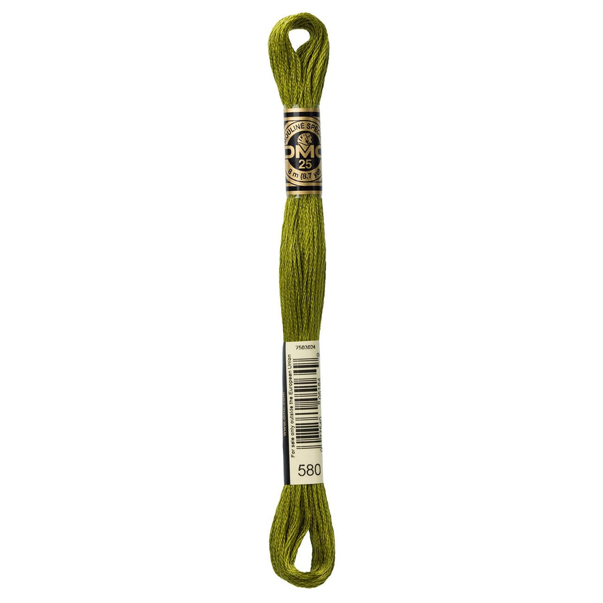 DMC Six-Strand Embroidery Floss - 580 Dark Moss Green