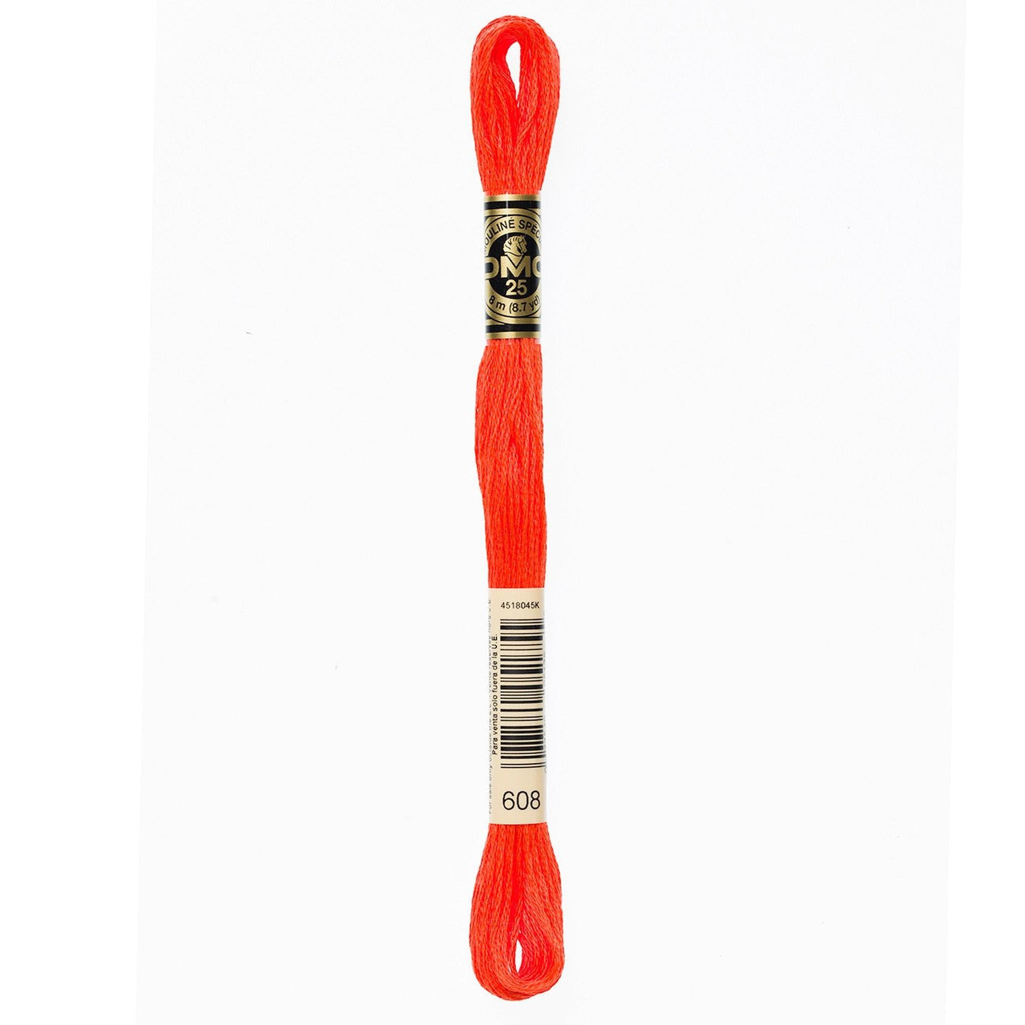 DMC Six-Strand Embroidery Floss - 608 Bright Orange