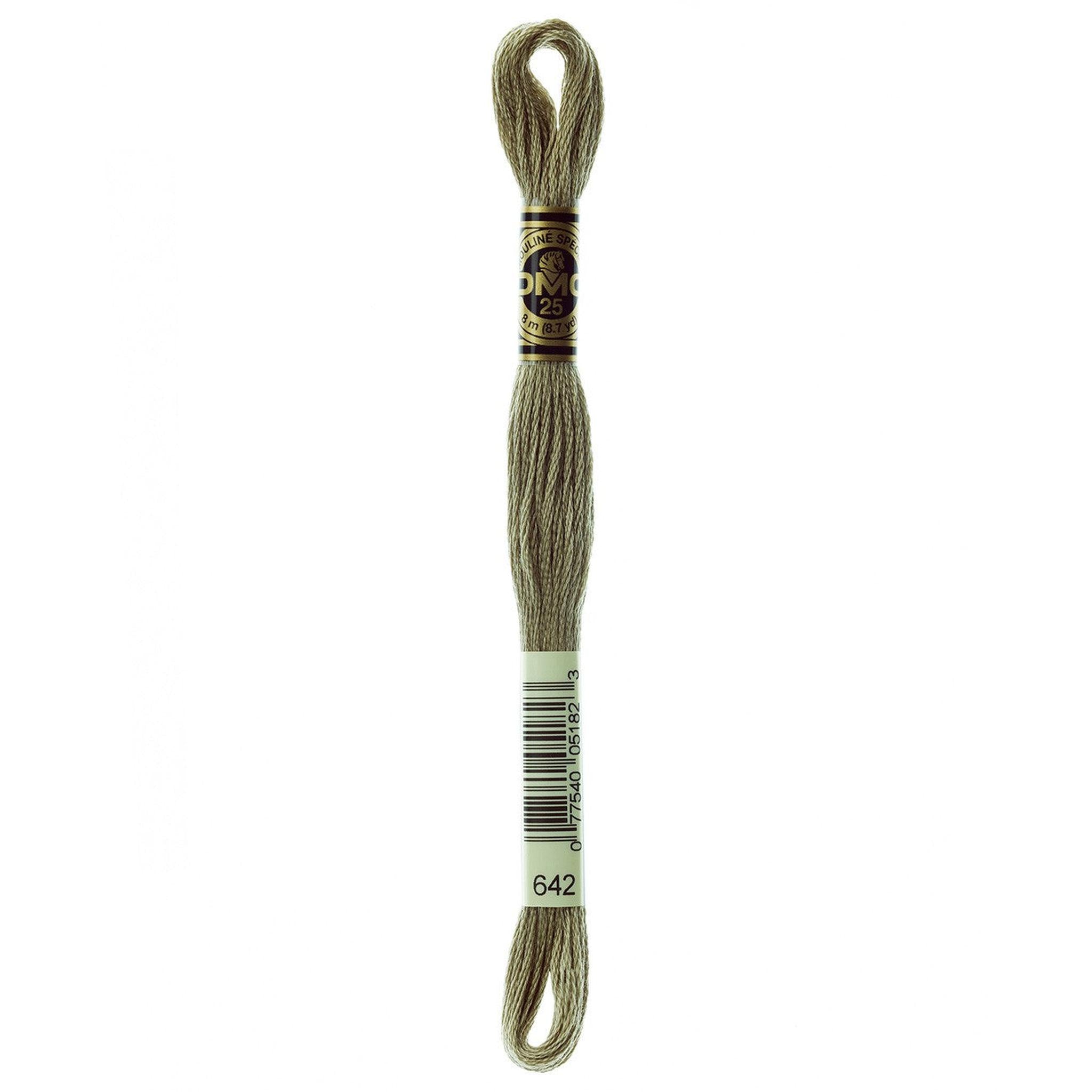 DMC Six-Strand Embroidery Floss - 642 Dark Beige Gray